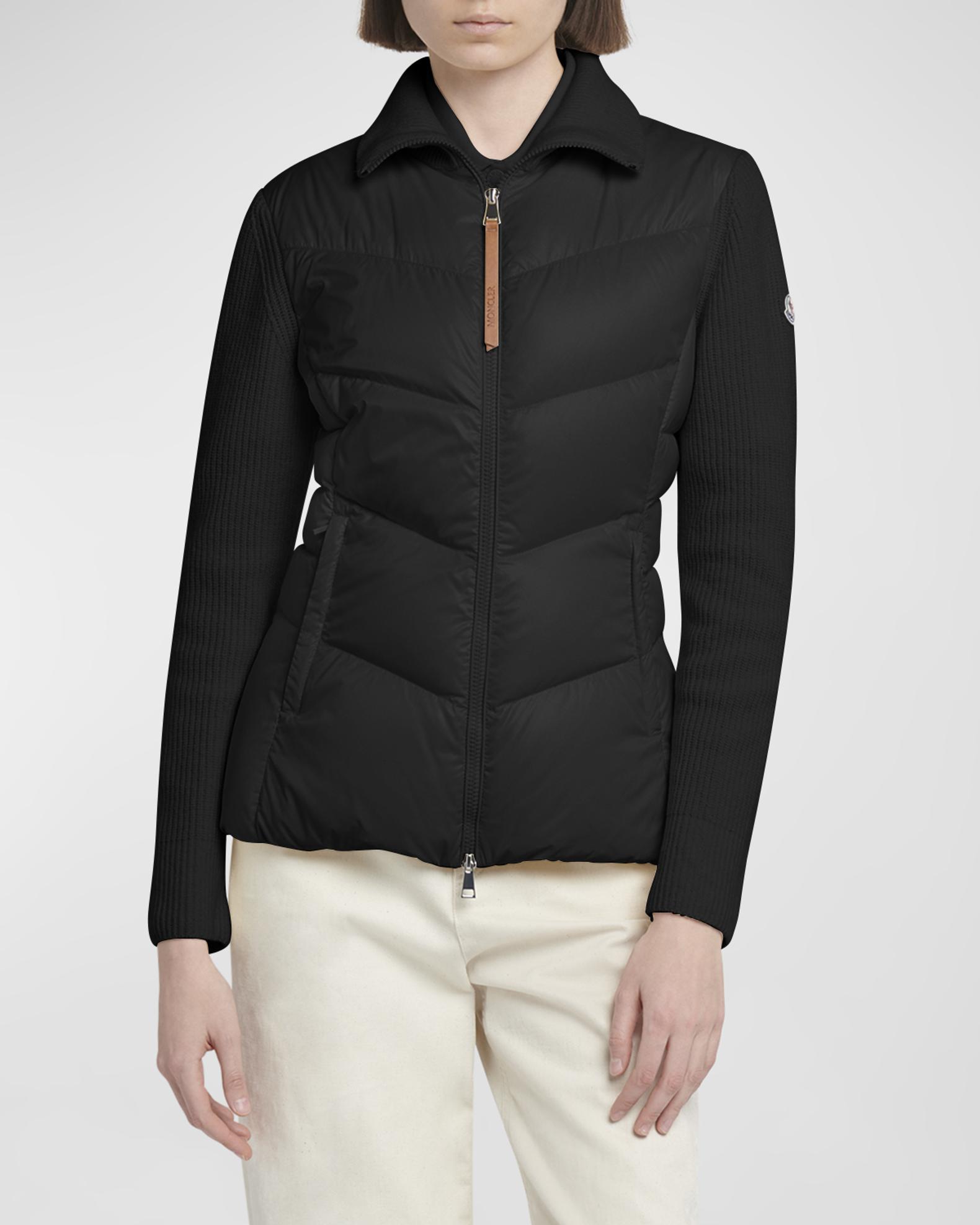 Moncler Puffer Knit Cardigan | Neiman Marcus