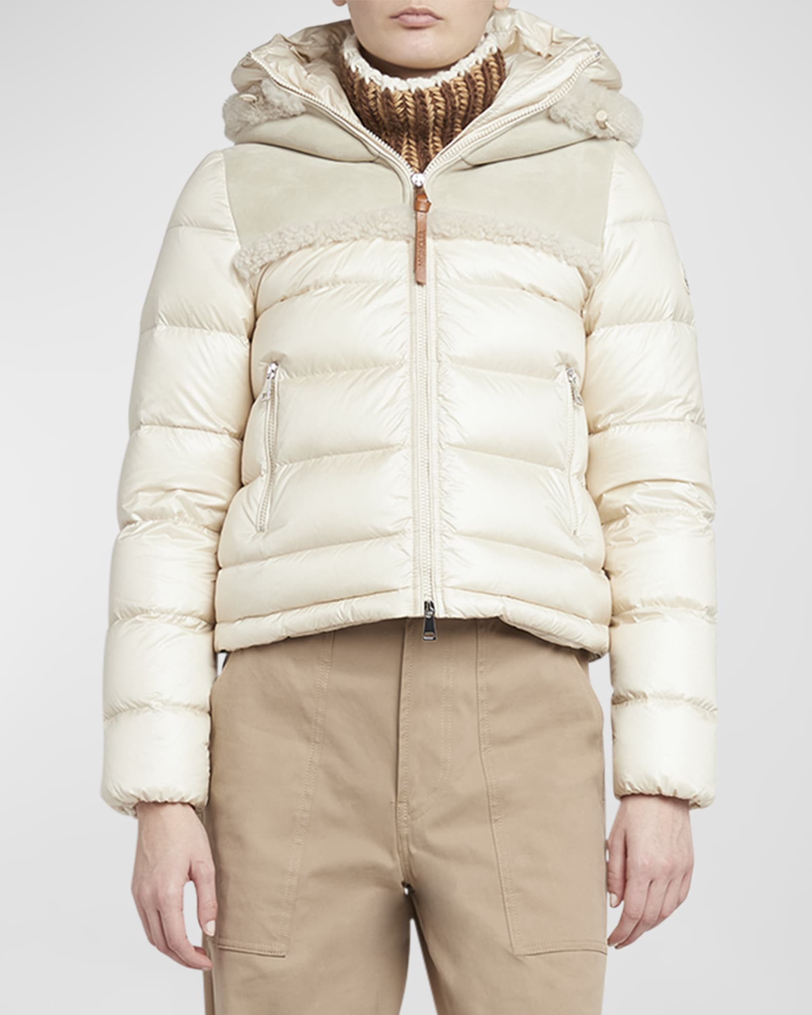 Beauvais Shearling Trim Puffer Jacket 1