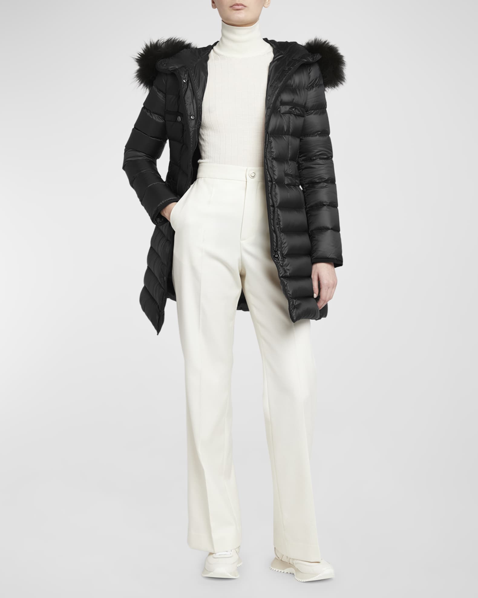 Moncler Hirma Lightweight Long Puffer Jacket | Neiman Marcus