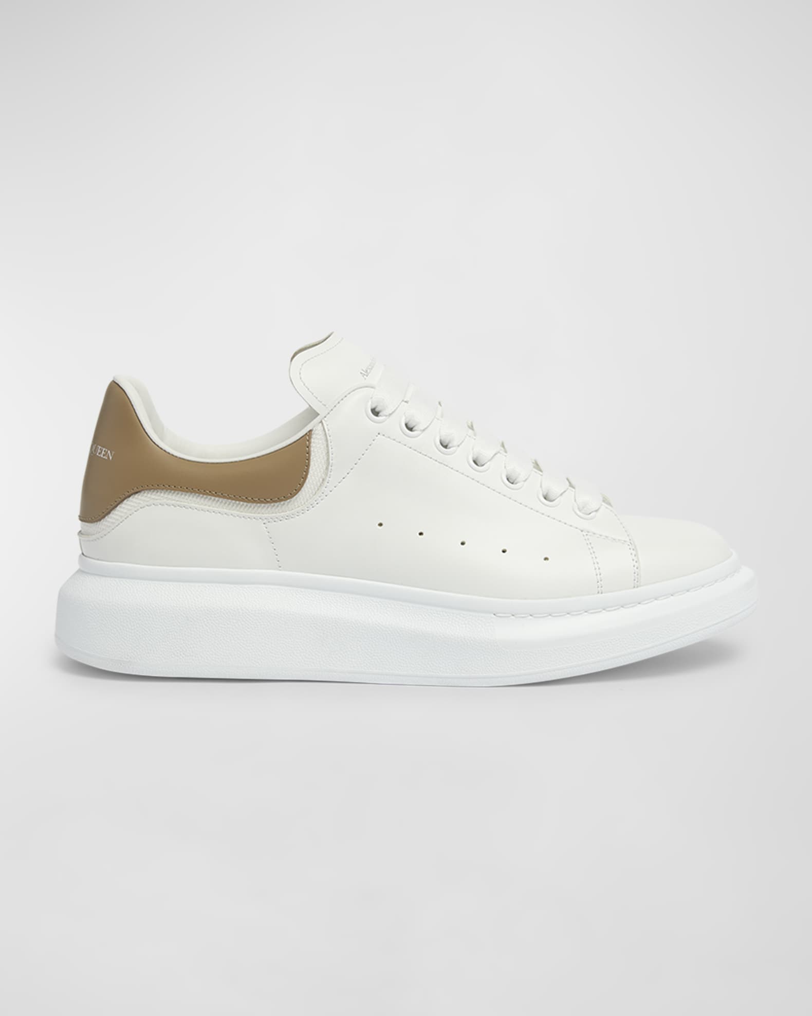 Alexander McQueen Men's Oversized Larry Leather Low-Top Sneakers