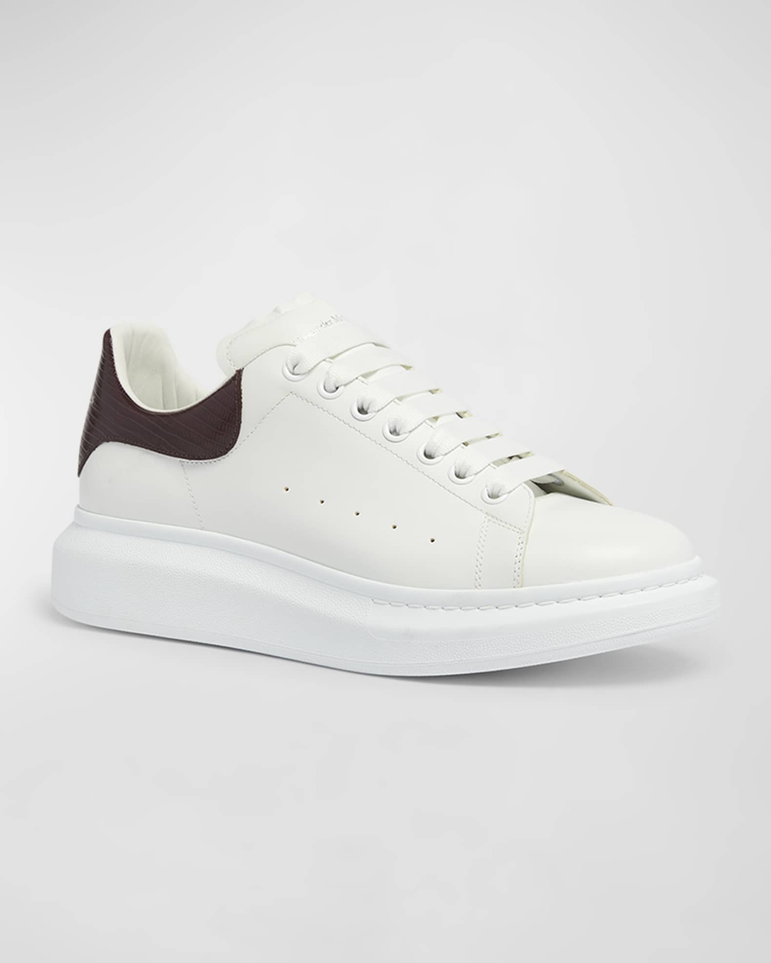 Alexander McQueen Men s Oversized Larry Leather Low Top Sneakers Neiman Marcus