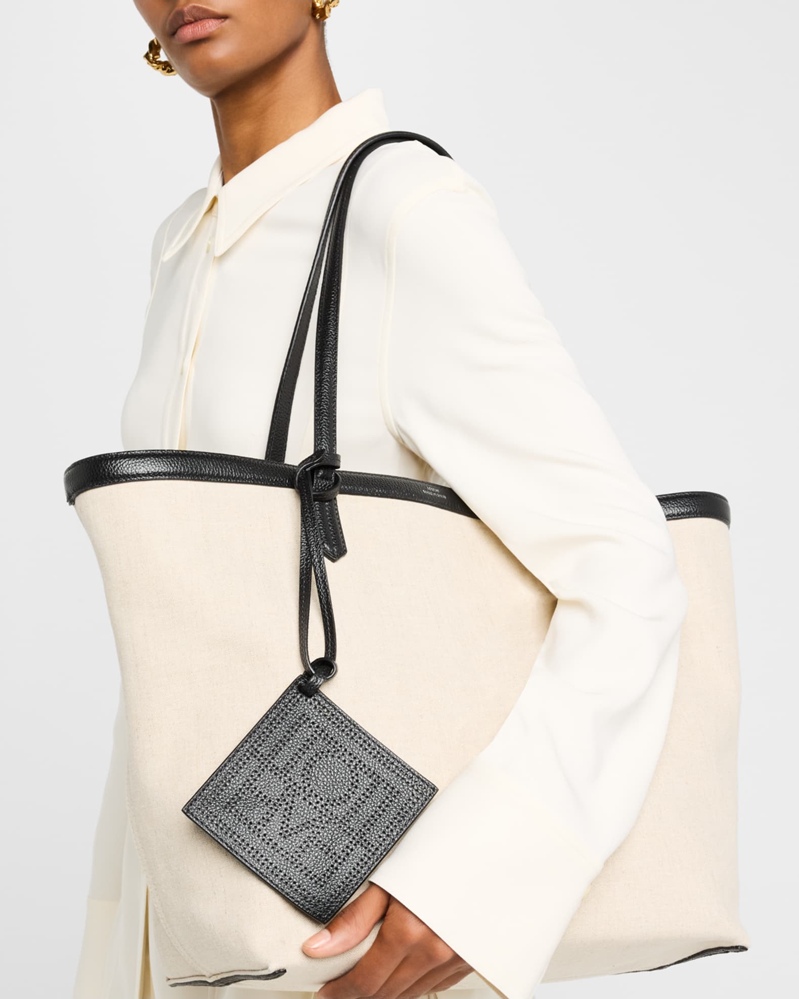【TOTEME】Travel canvas Tote Bag for everyday use Toteme Travel Canvas Tote Bag | Neiman Marcus