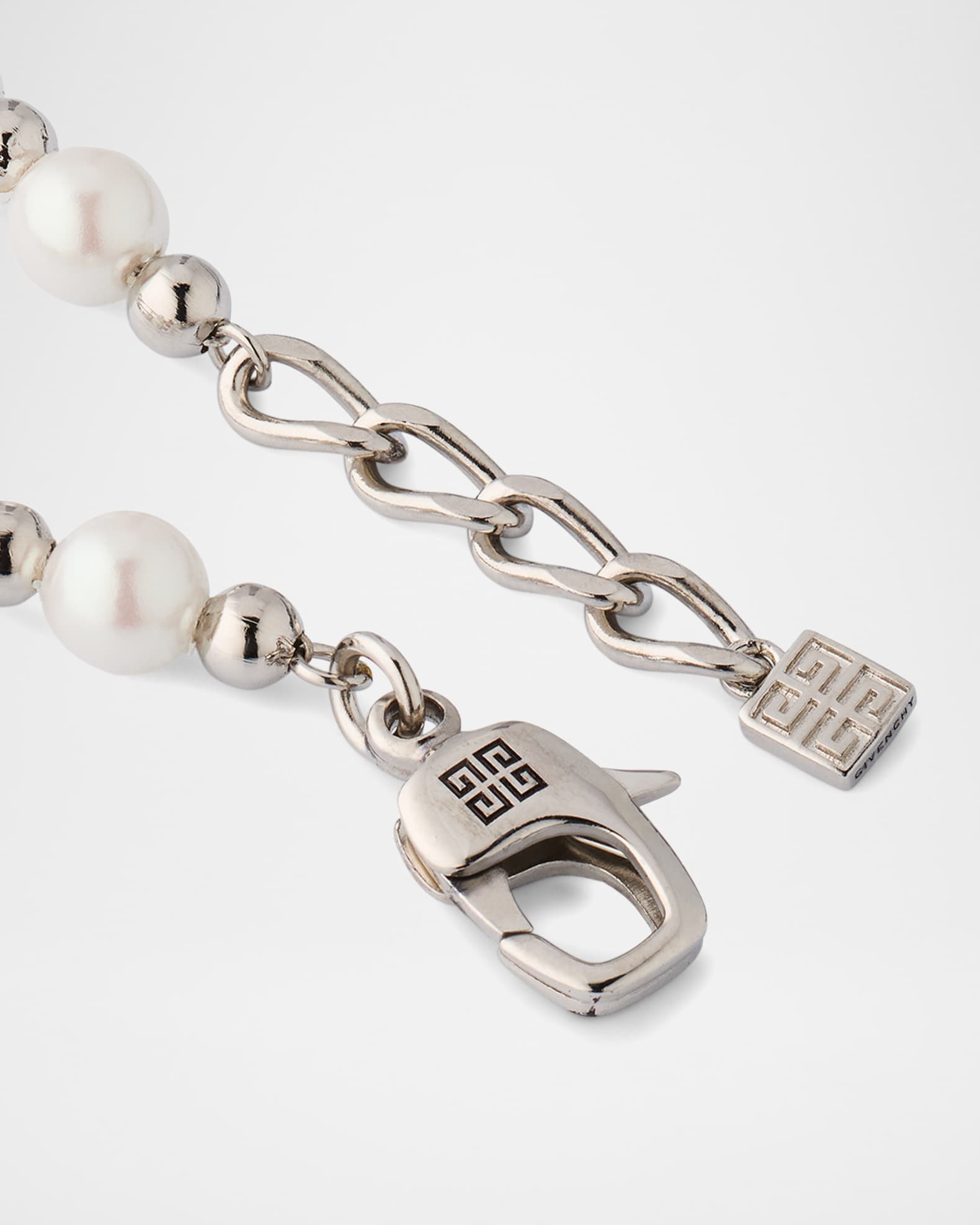 Givenchy Men's G-Stud Pearly and Silvery Bracelet | Neiman Marcus