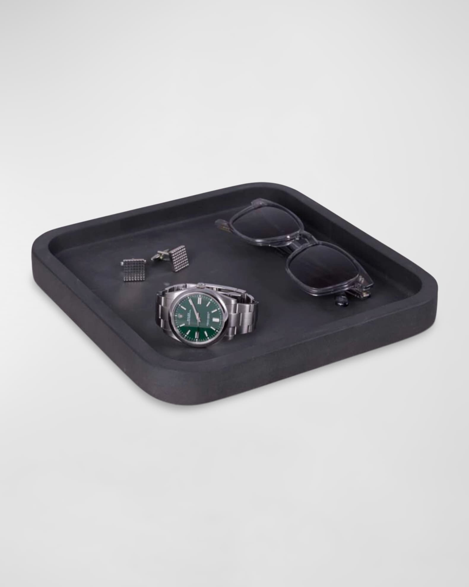 Men's Genuine Black Marble Catchall Tray 1