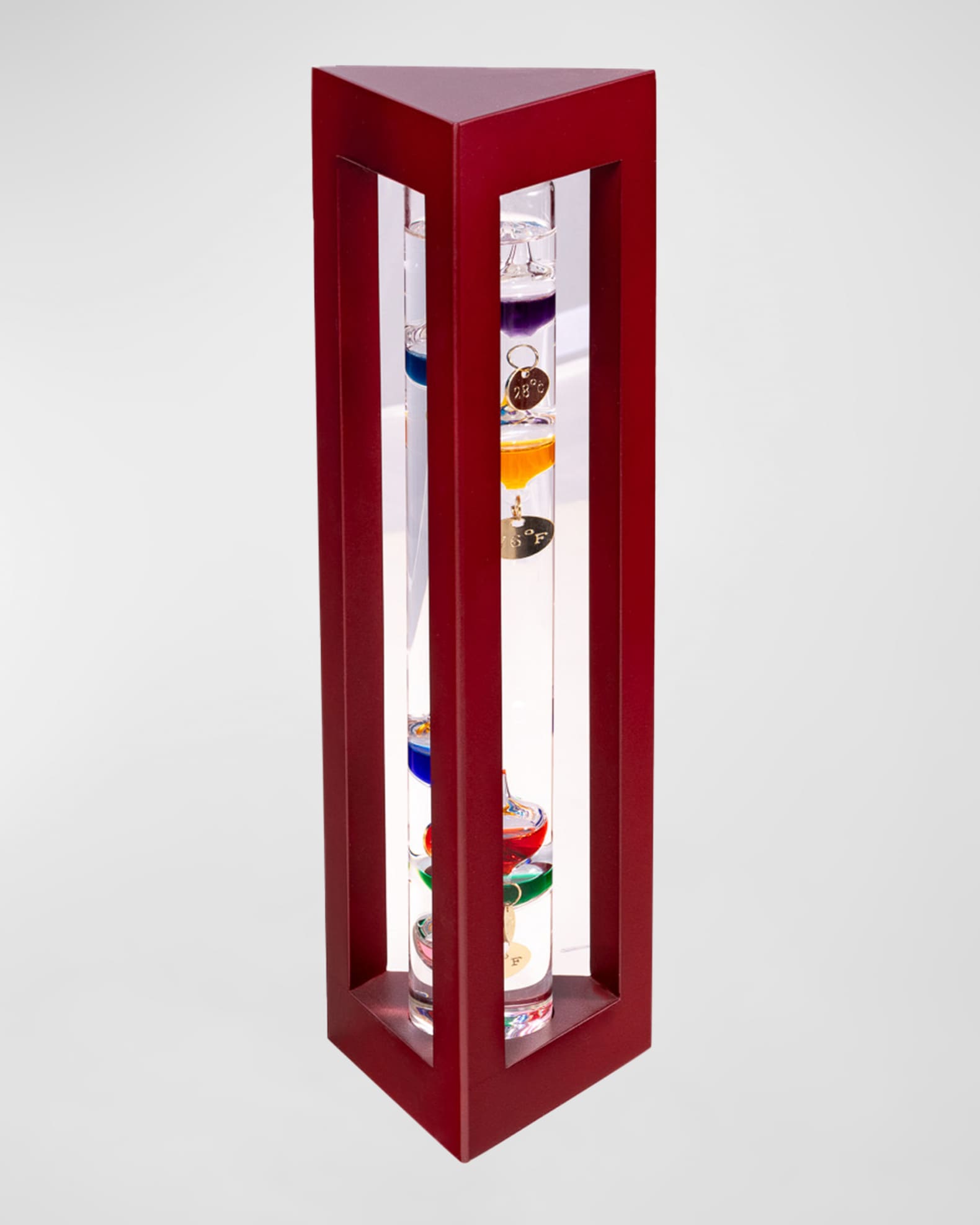 Galileo Thermometer with Multicolor Weights, 13"L 1