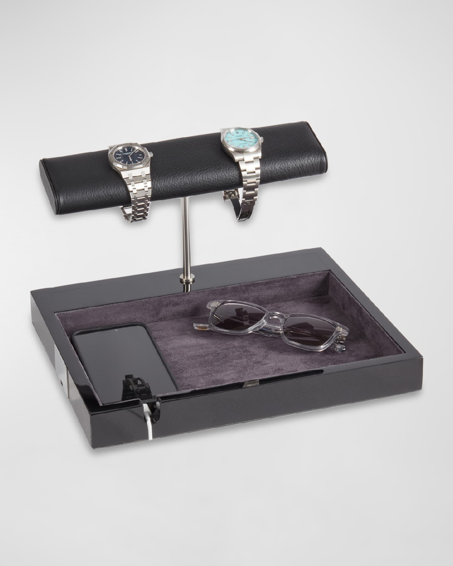 Men's Jewelry Stand with Wireless Charger 1