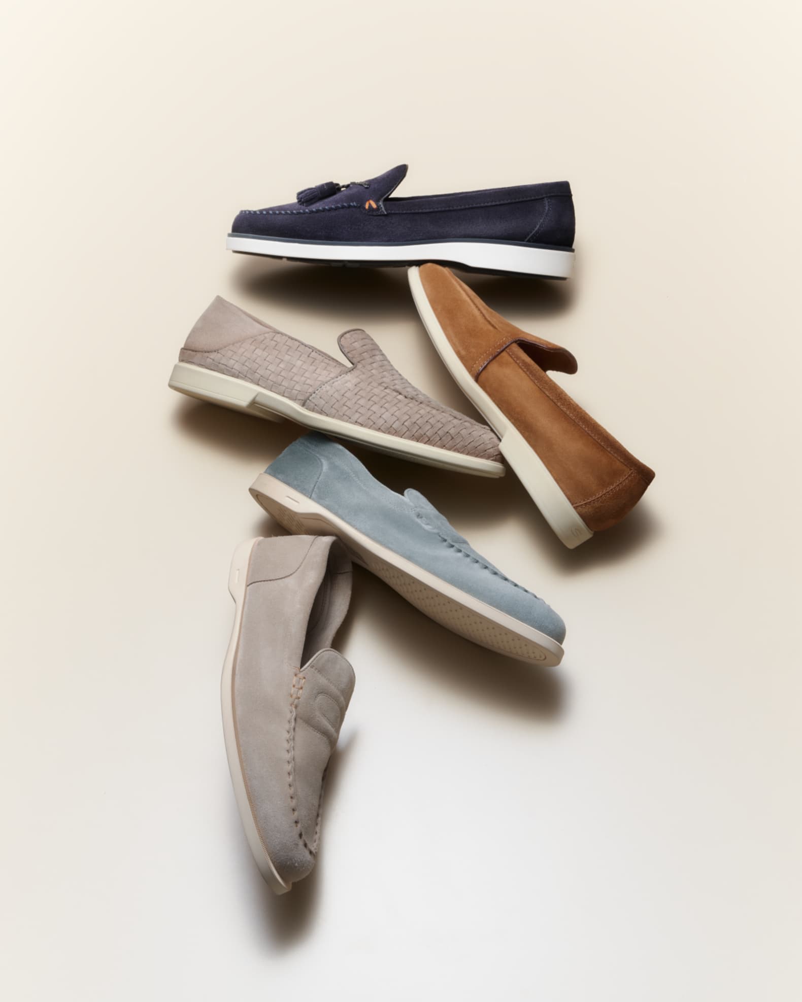 Santoni Men #39 s Malibu Suede Loafers Neiman Marcus