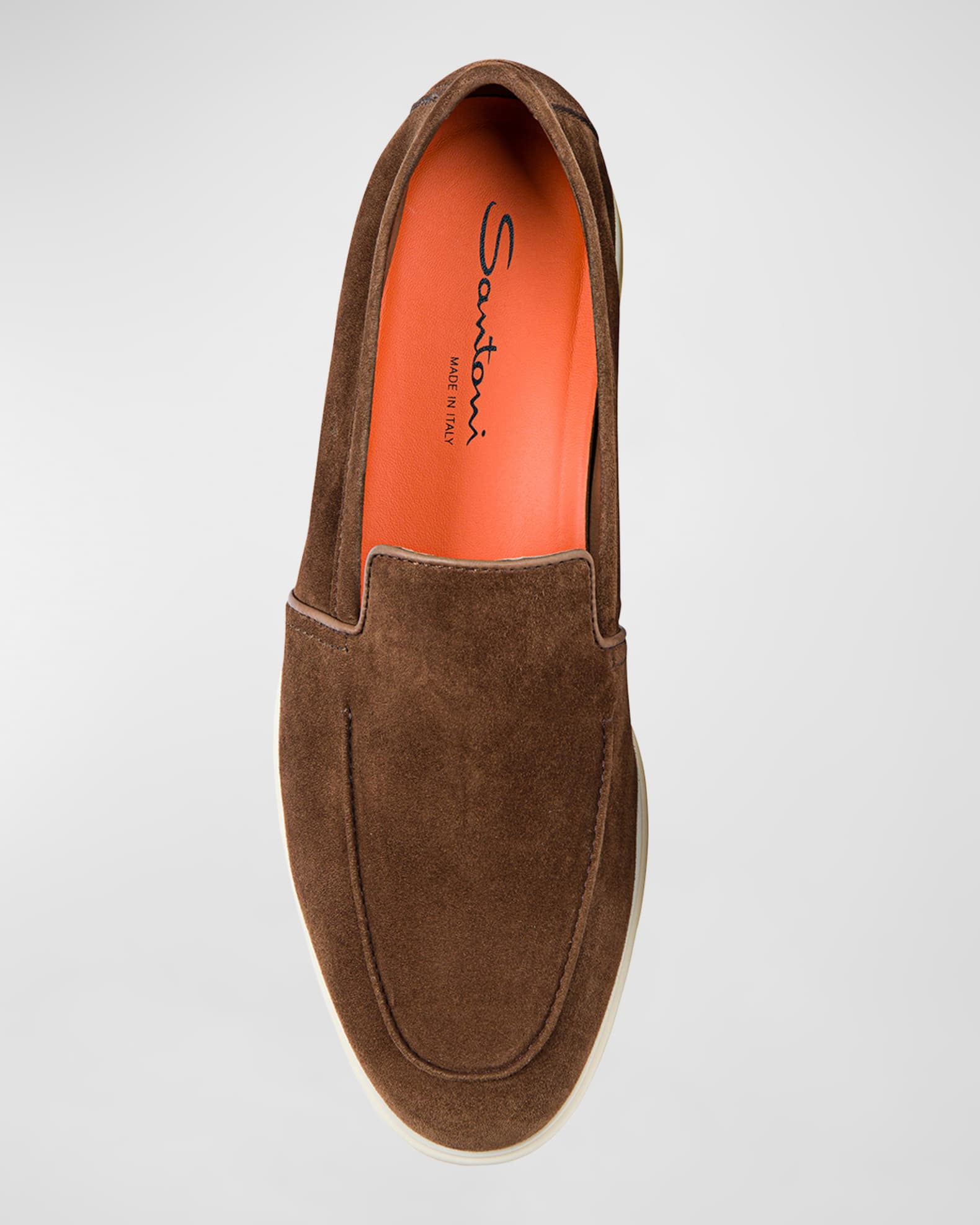 Santoni suede loafers hotsell