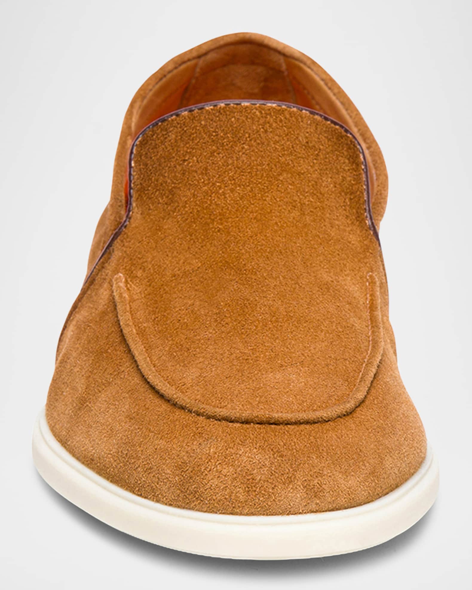 Santoni Men's Malibu Suede Loafers | Neiman Marcus