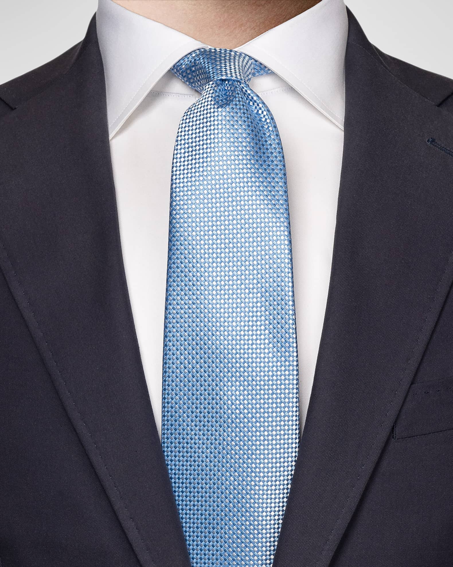 Men's Semi-Solid Silk Tie 1