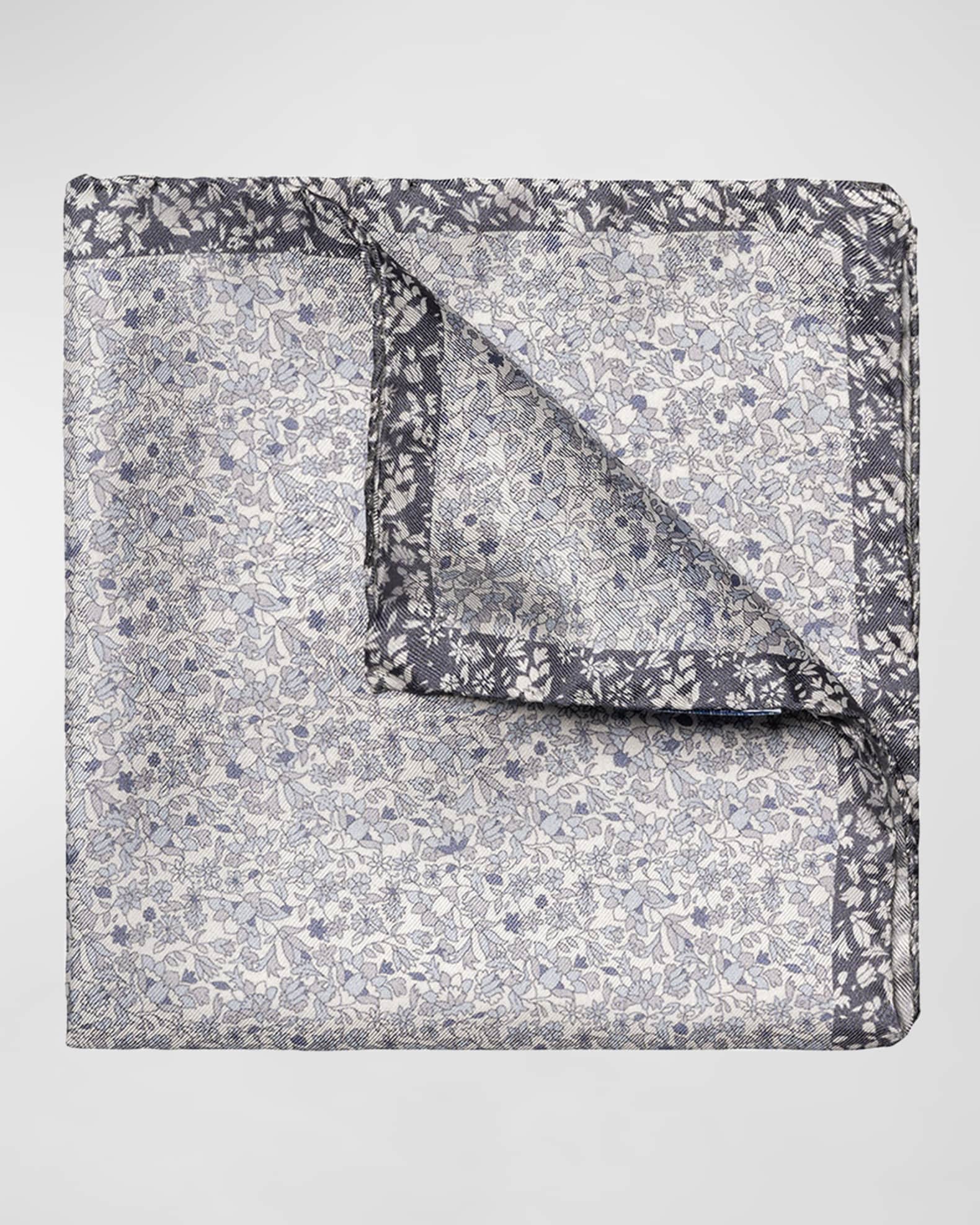 Men's Silk Floral Pocket Square 0