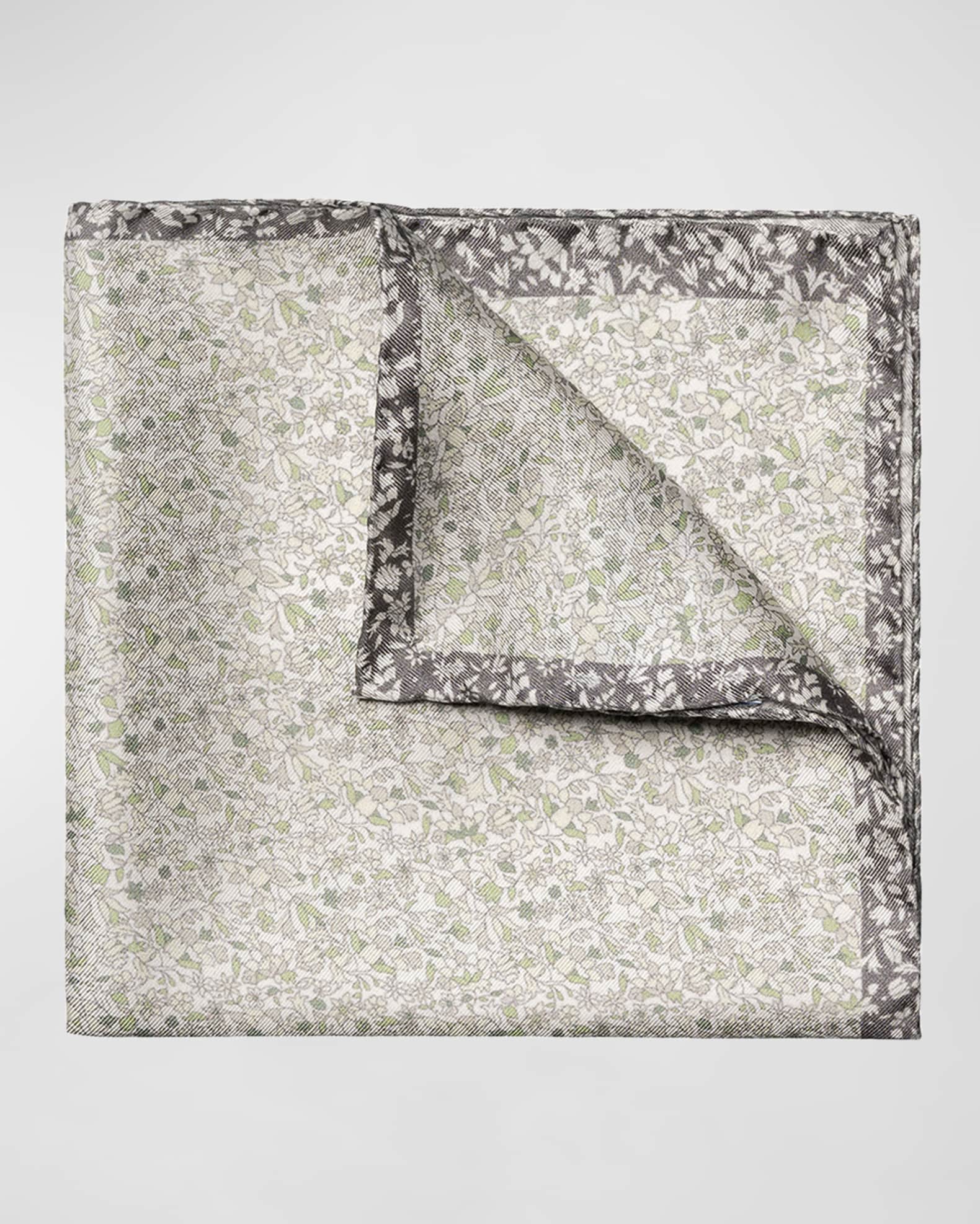 Men's Silk Floral Pocket Square