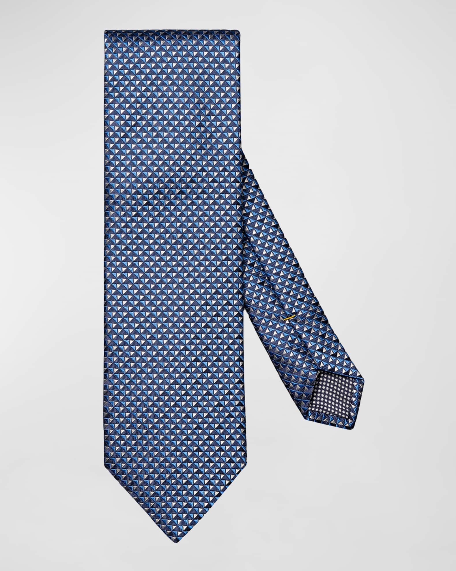Men's Woven Silk Geometric Tie 0