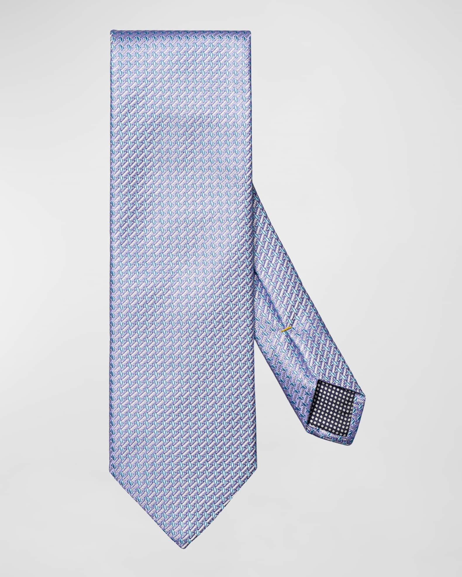 Men's Woven Silk Geometric Tie 0