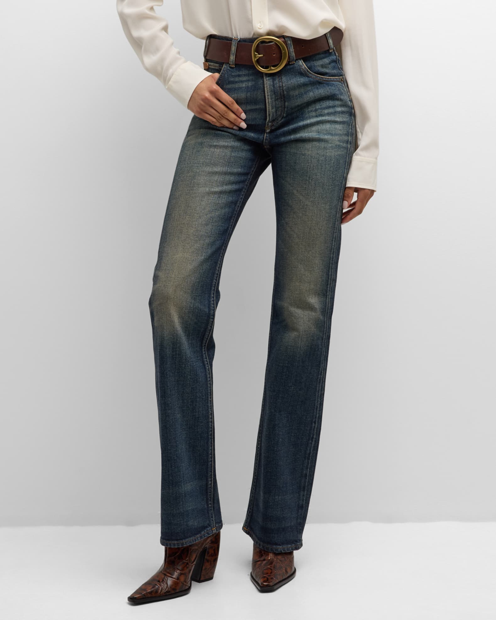 Ralph Lauren Collection Kaida Bootcut-Leg Telluride Denim