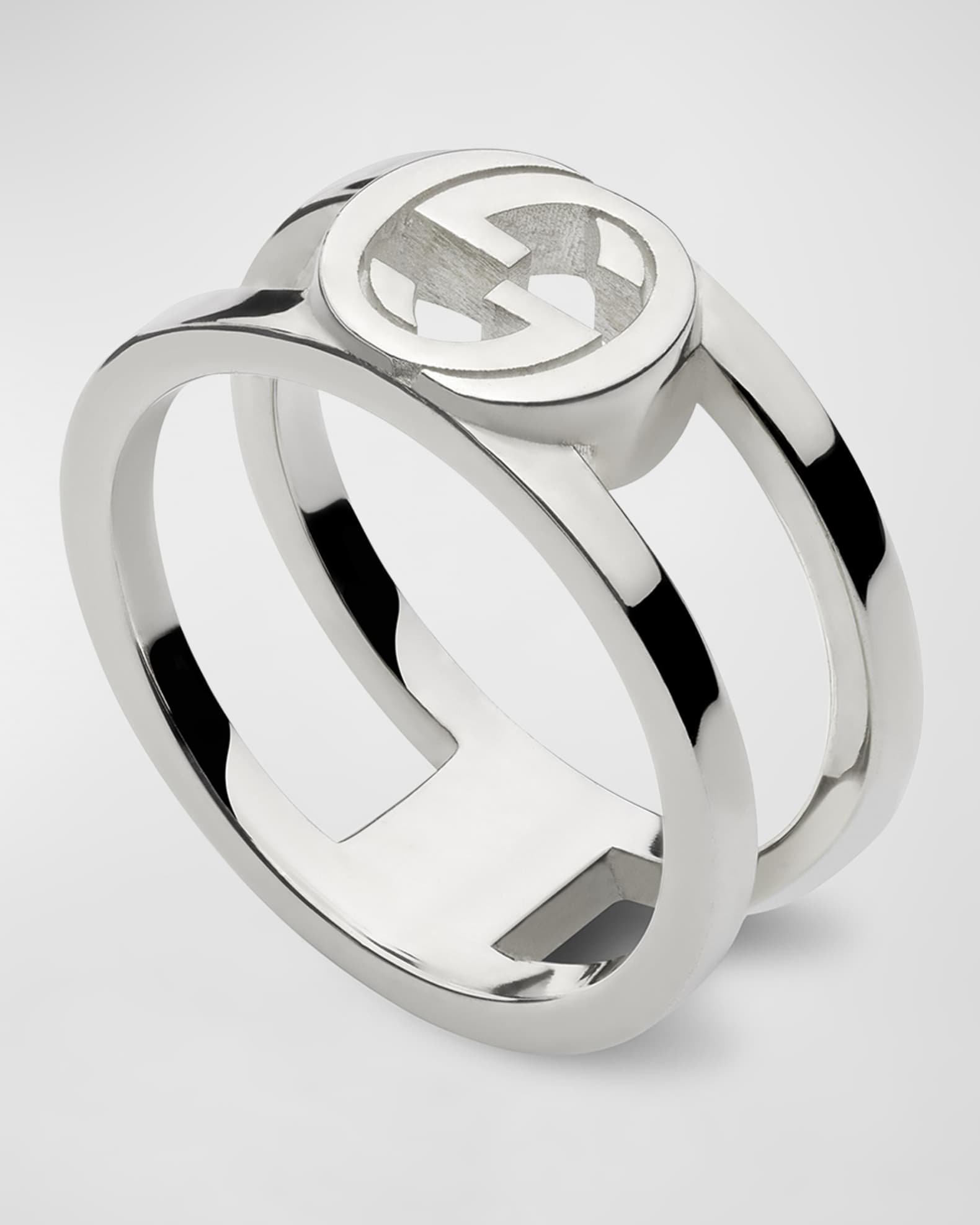 Gucci Interlocking G Double Band Ring 8.8mm Neiman Marcus