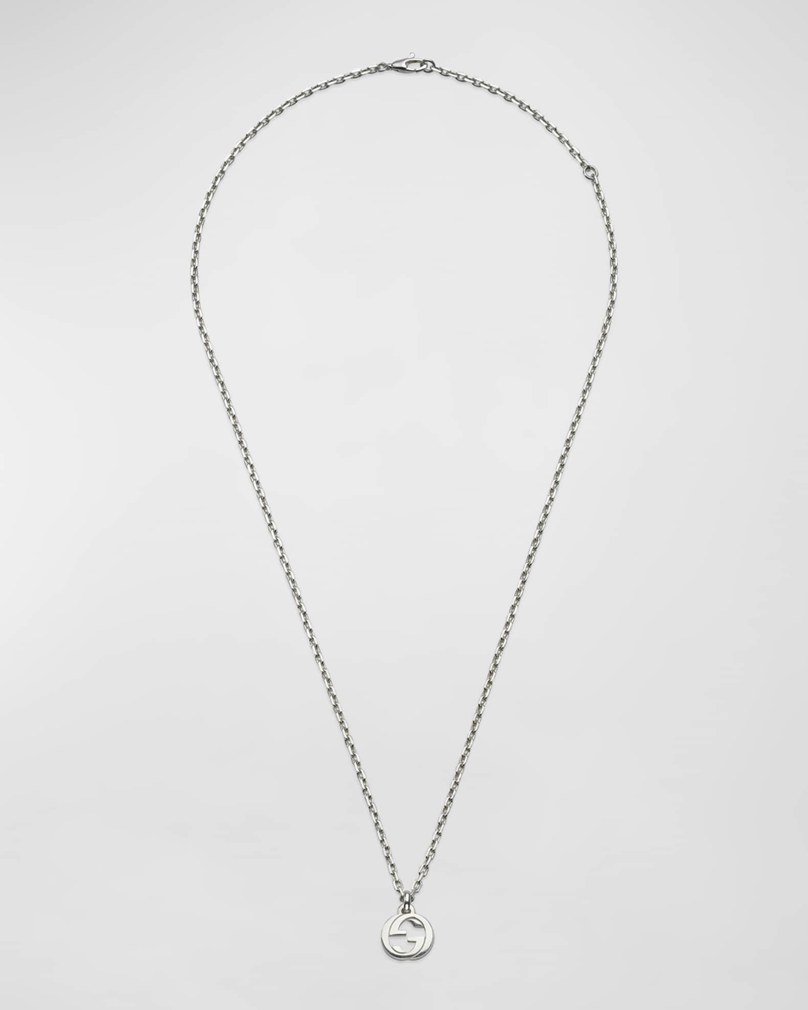 Silver gucci pendant sales