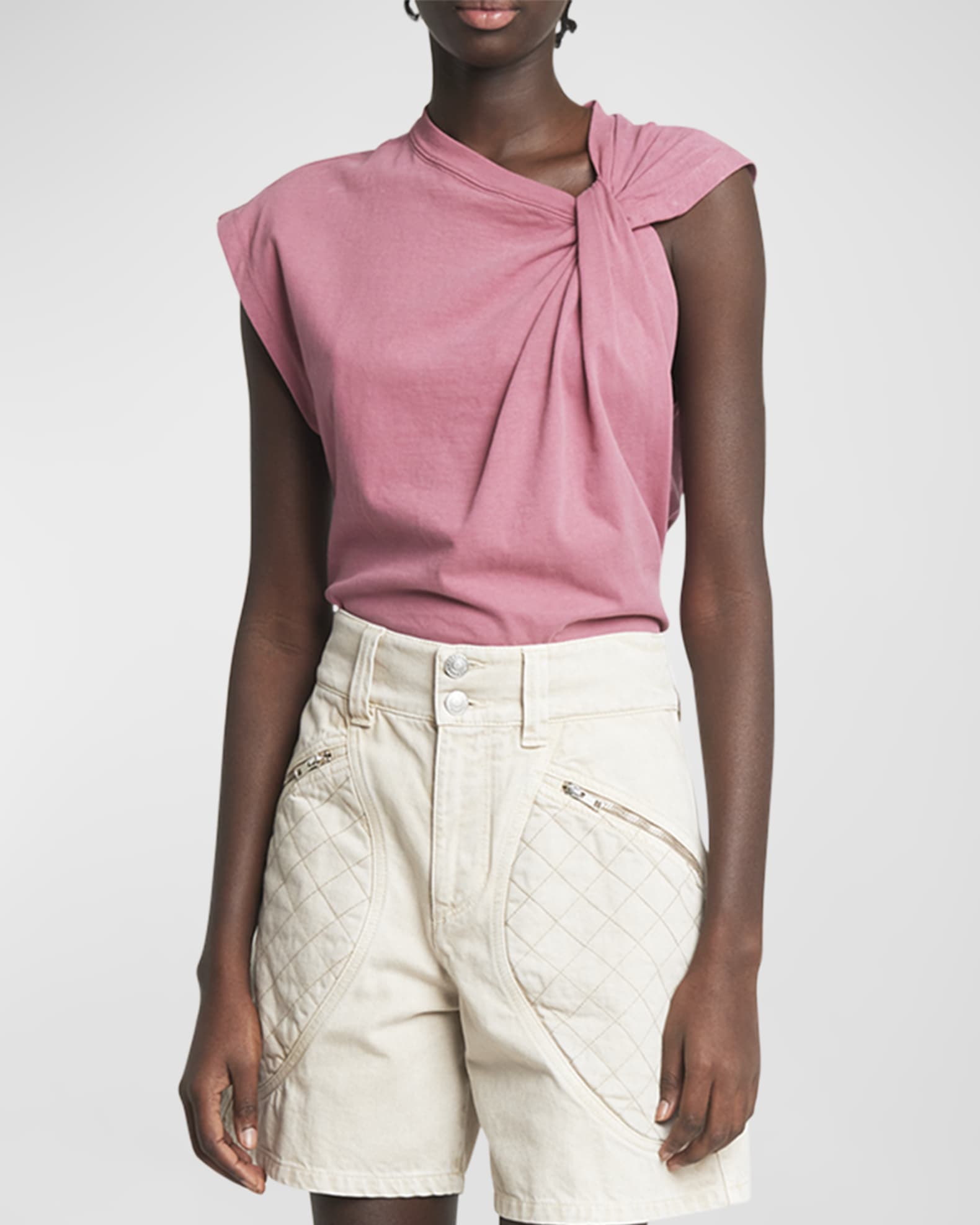 Nayda Twisted Cap-Sleeve T-Shirt 1