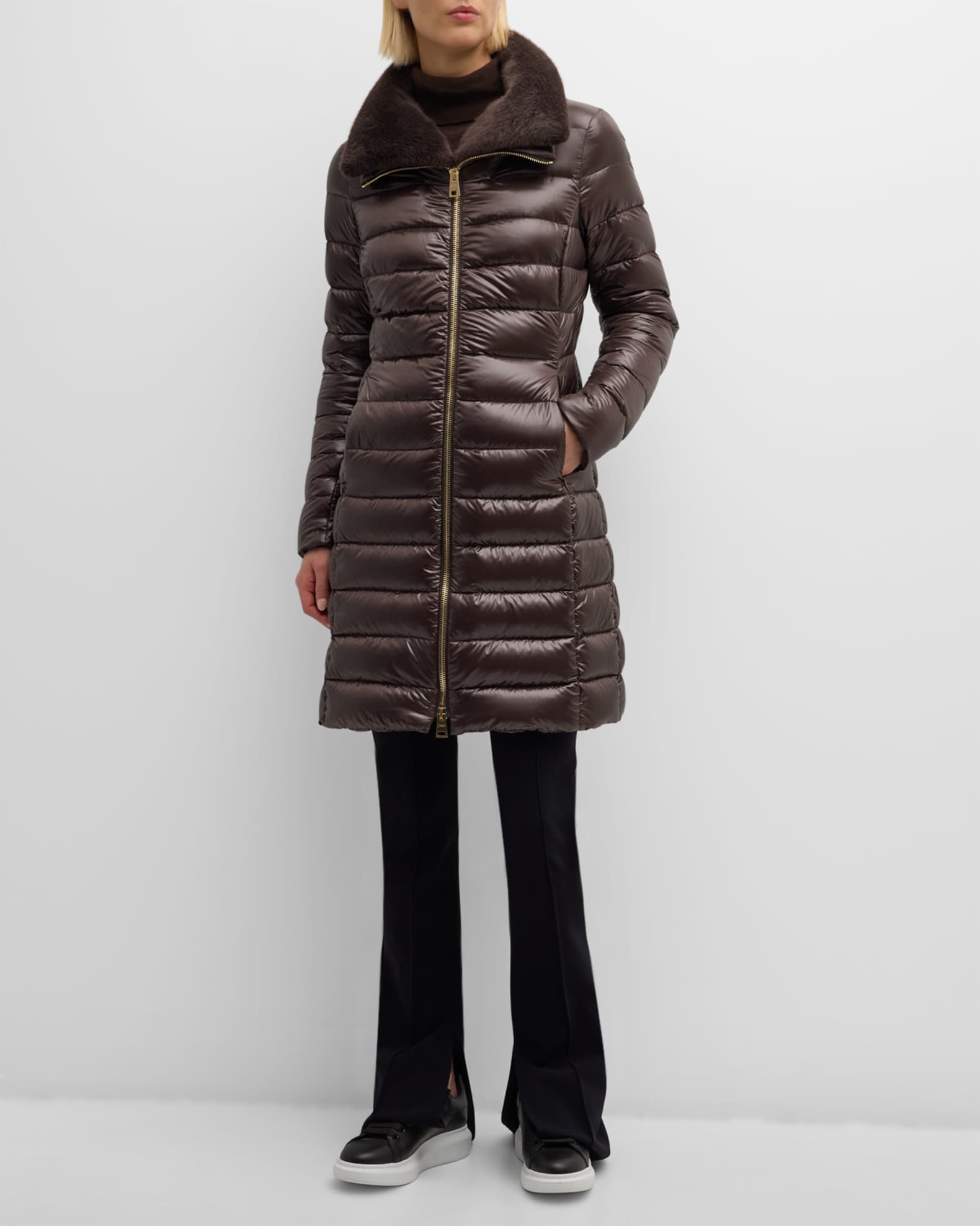Herno faux fur puffer jacket discount