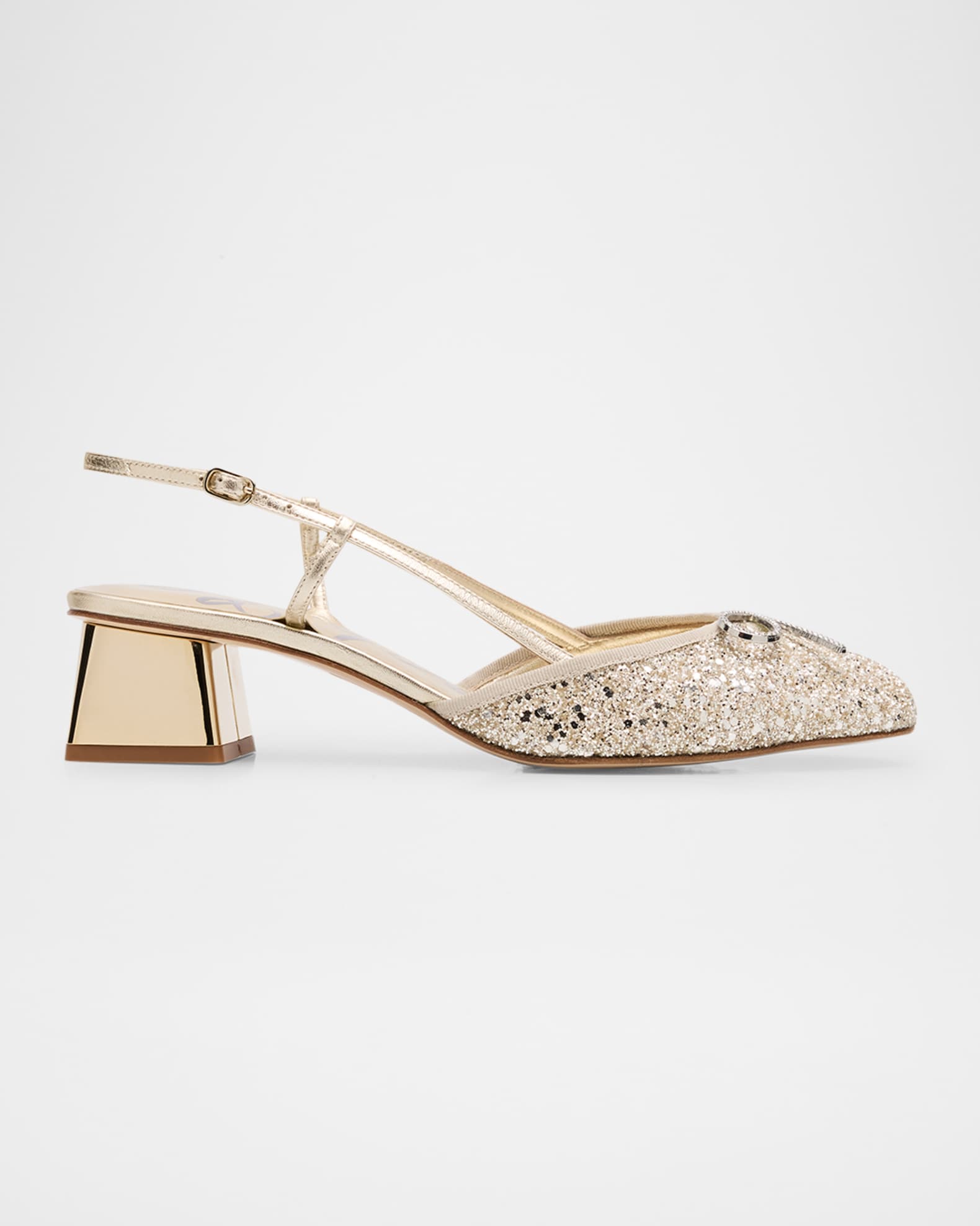 Sophia Webster Pirouette Glitter Bow Slingback Ballerina Pumps Neiman Marcus