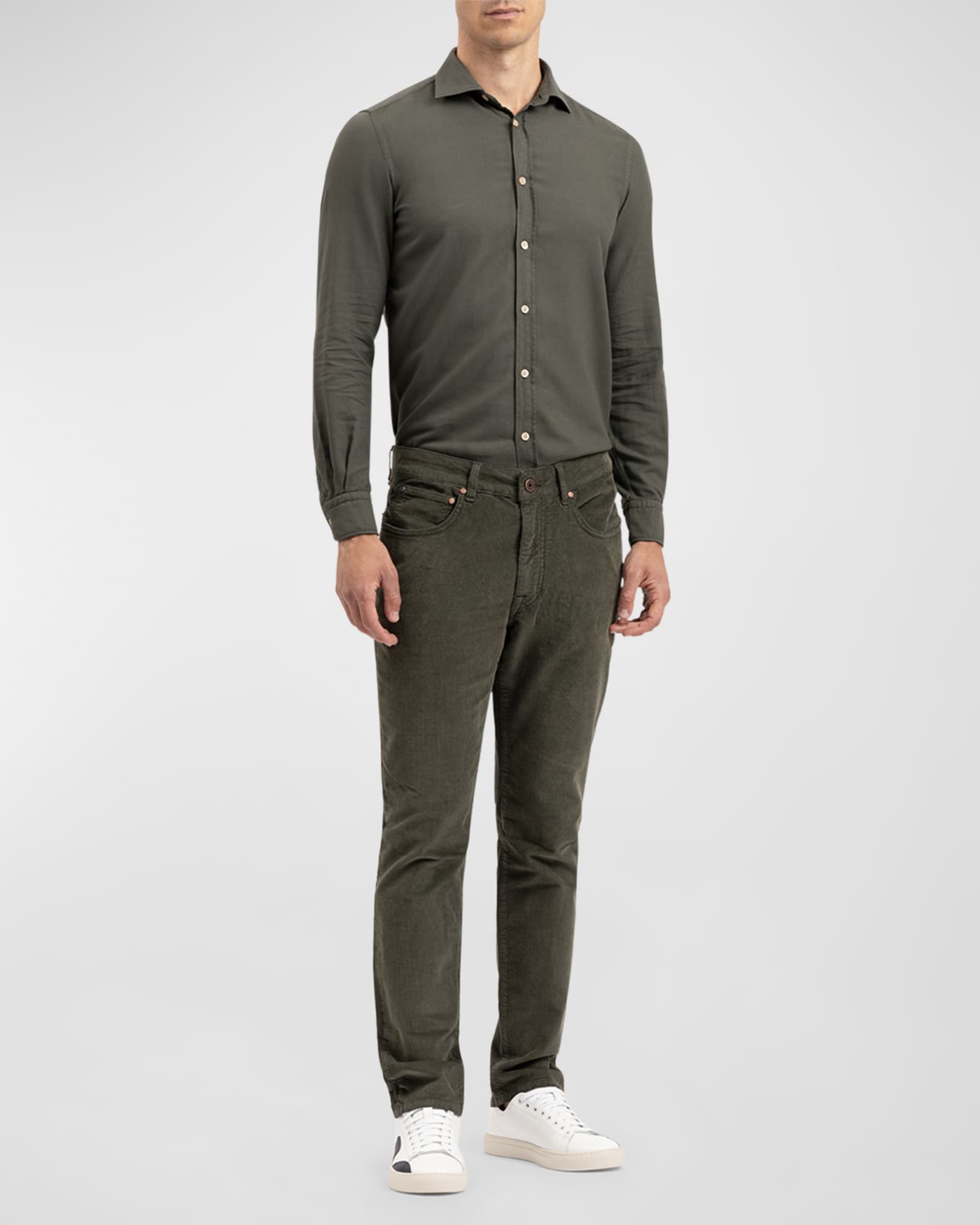 Men's Garment-Dyed Corduroy Pants 1