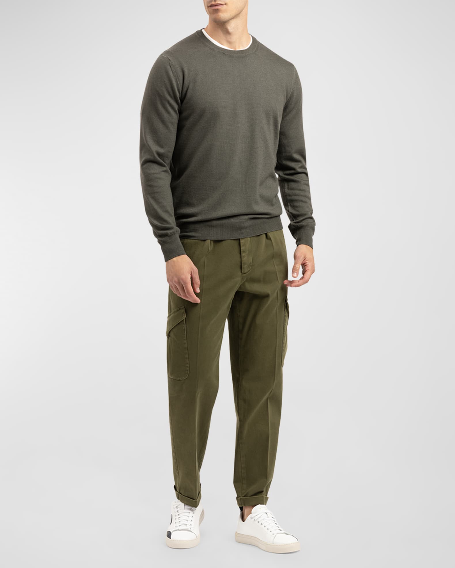 Men's Garment-Dyed Wool Sweater 1