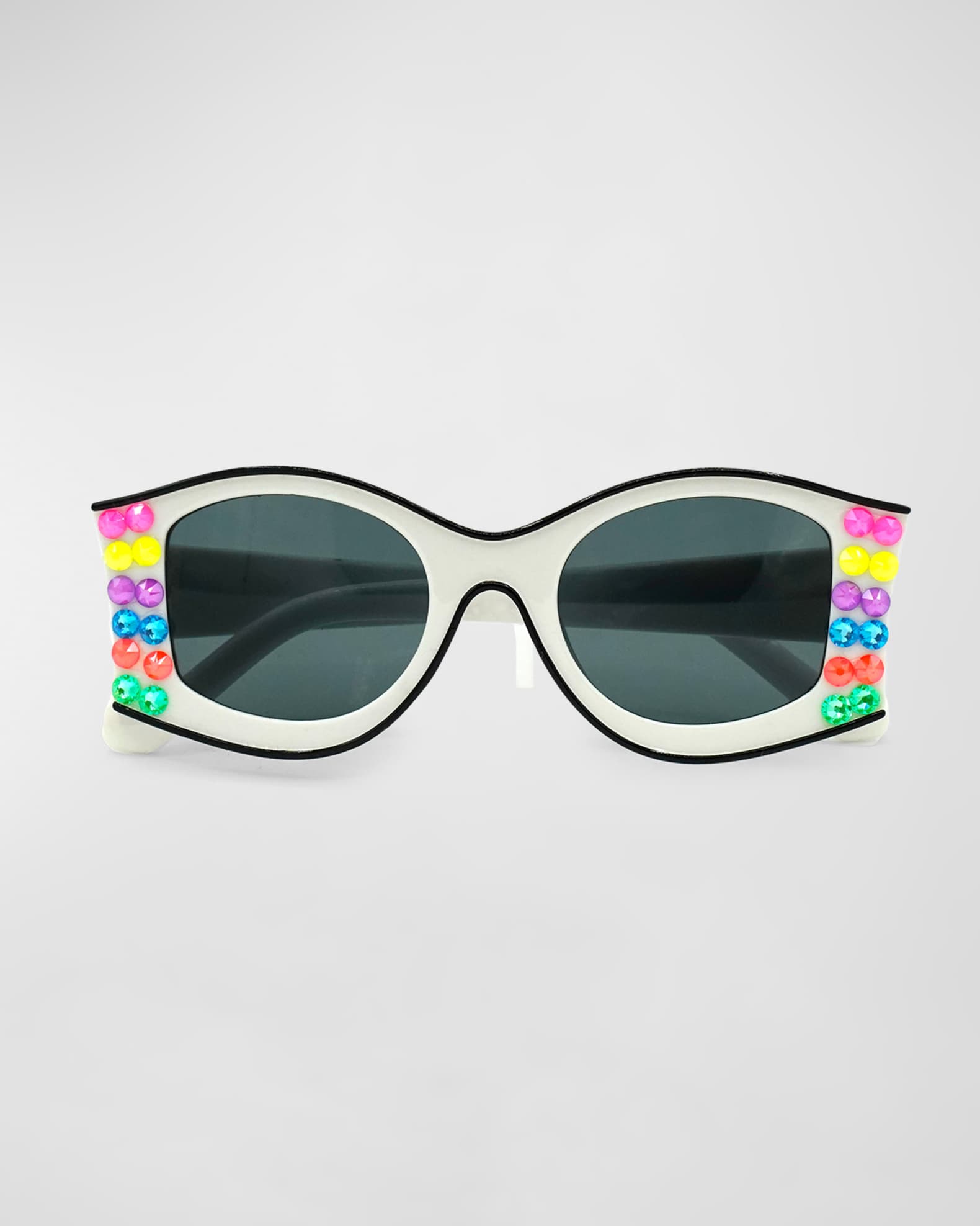 Girl's Neon Crystal Sunglasses 0