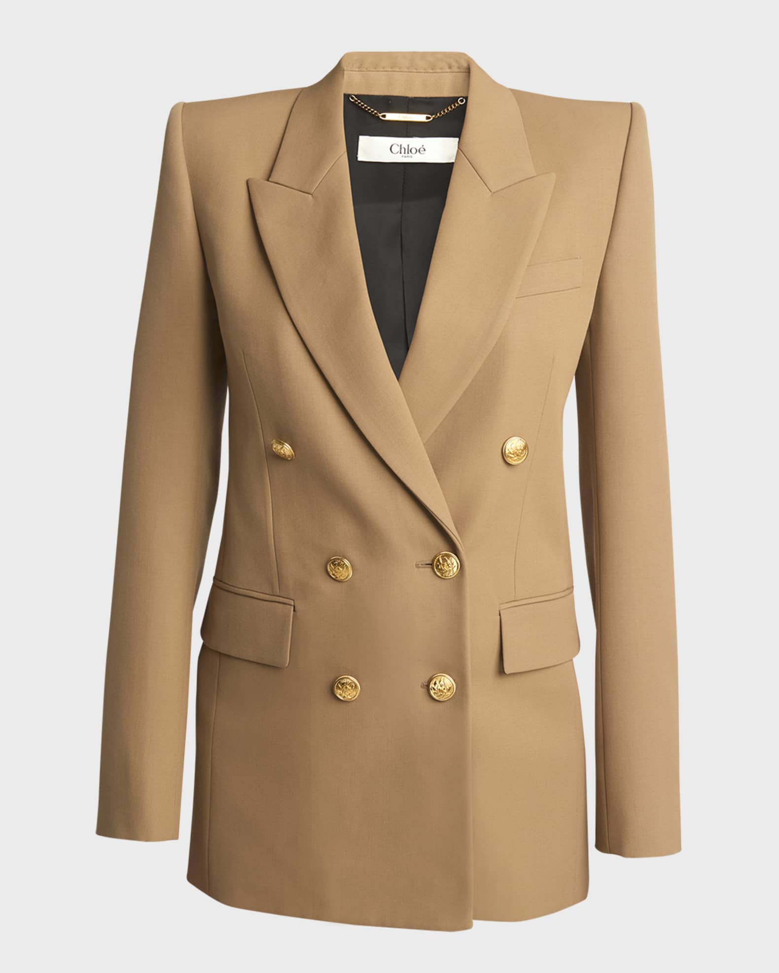 Grain De Poudre Wool Blazer Jacket 0