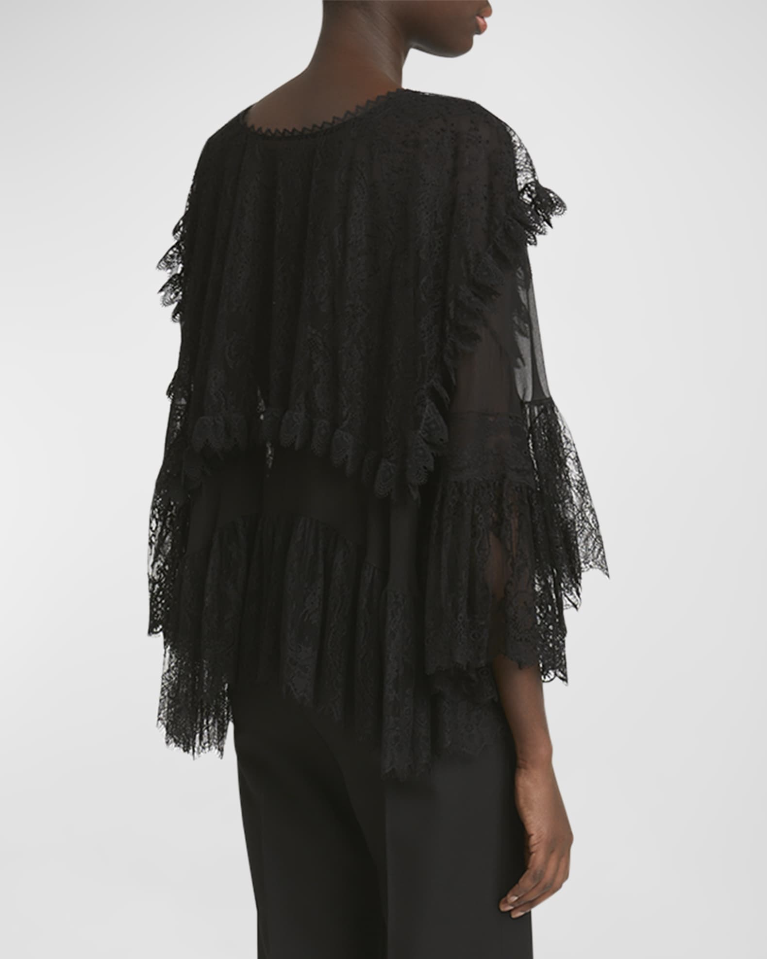Chloe Floral Lace Mix Blouse | Neiman Marcus