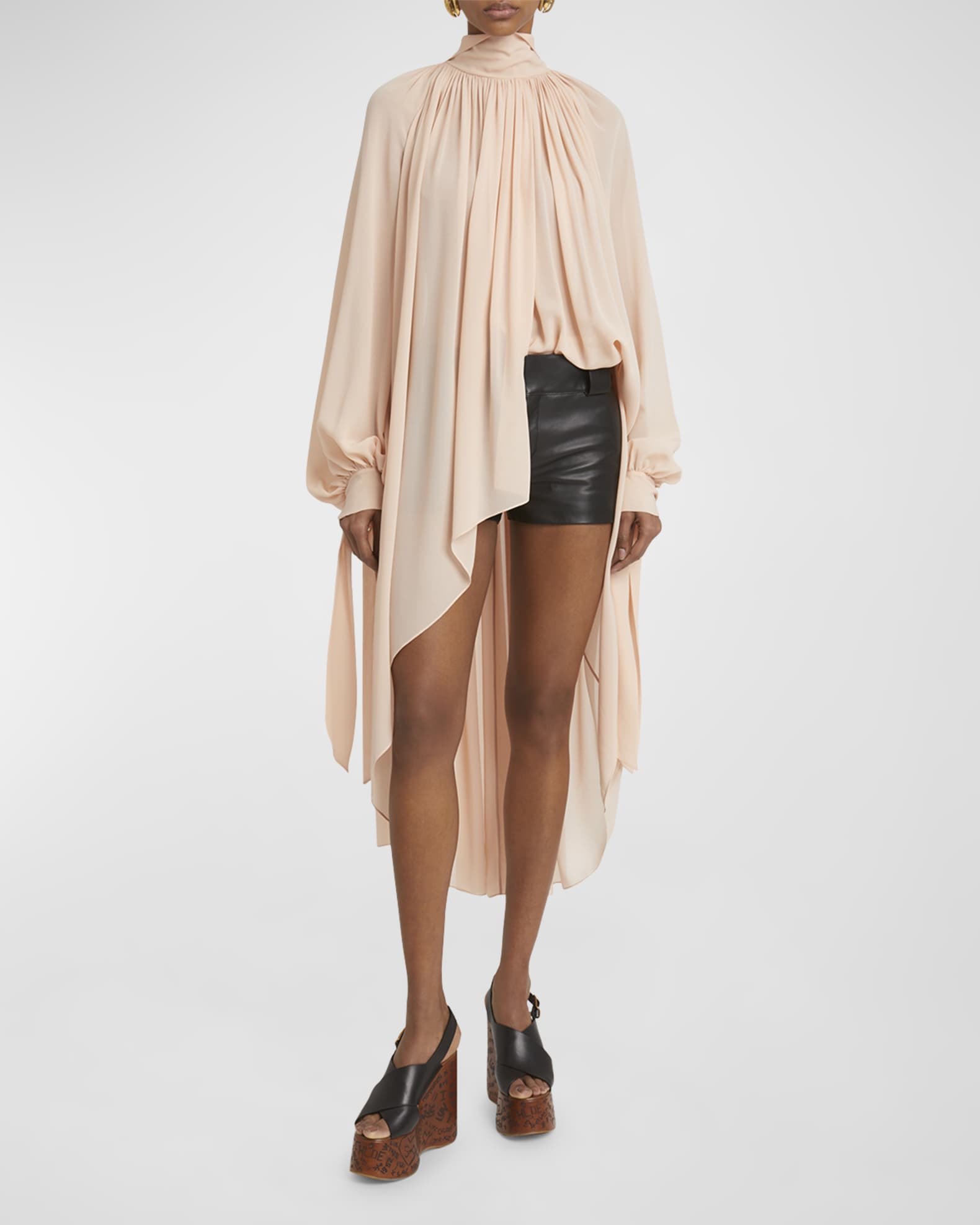 Silk Georgette High-Low Dress 1