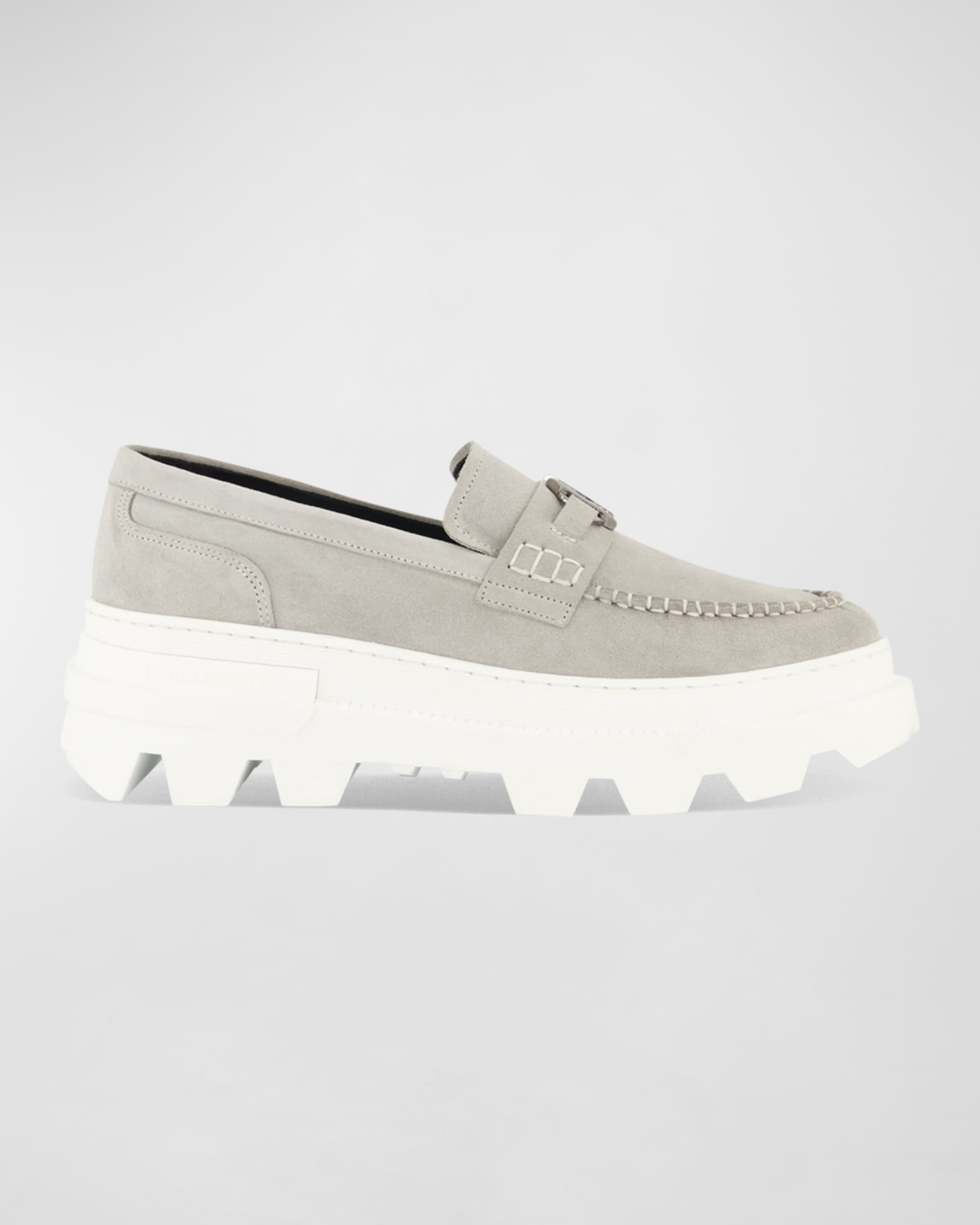 Karl Lagerfeld Paris Men's Suede Lug-Sole KL Bit Loafers