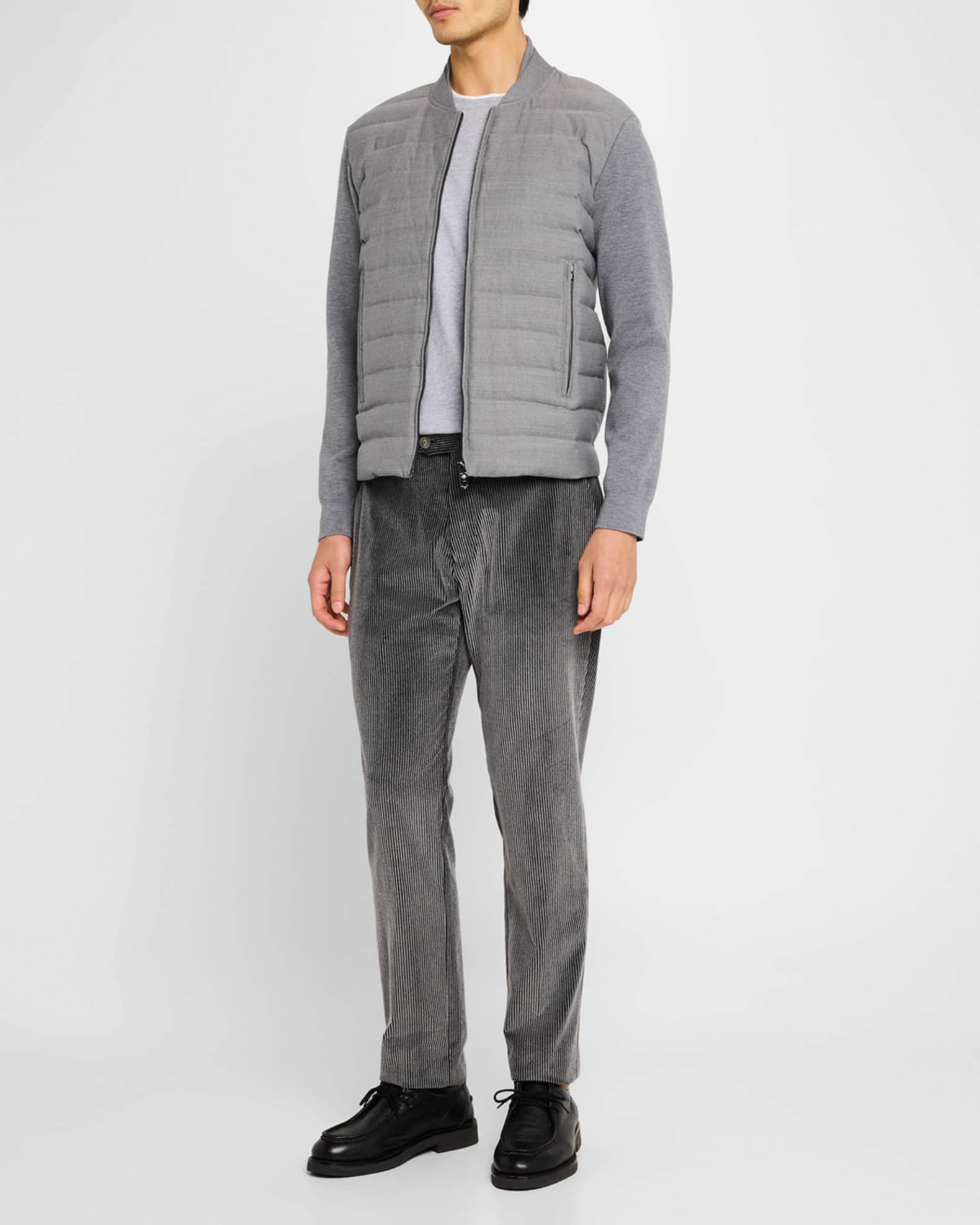 Men's Mixed Media Down Full-Zip Jacket