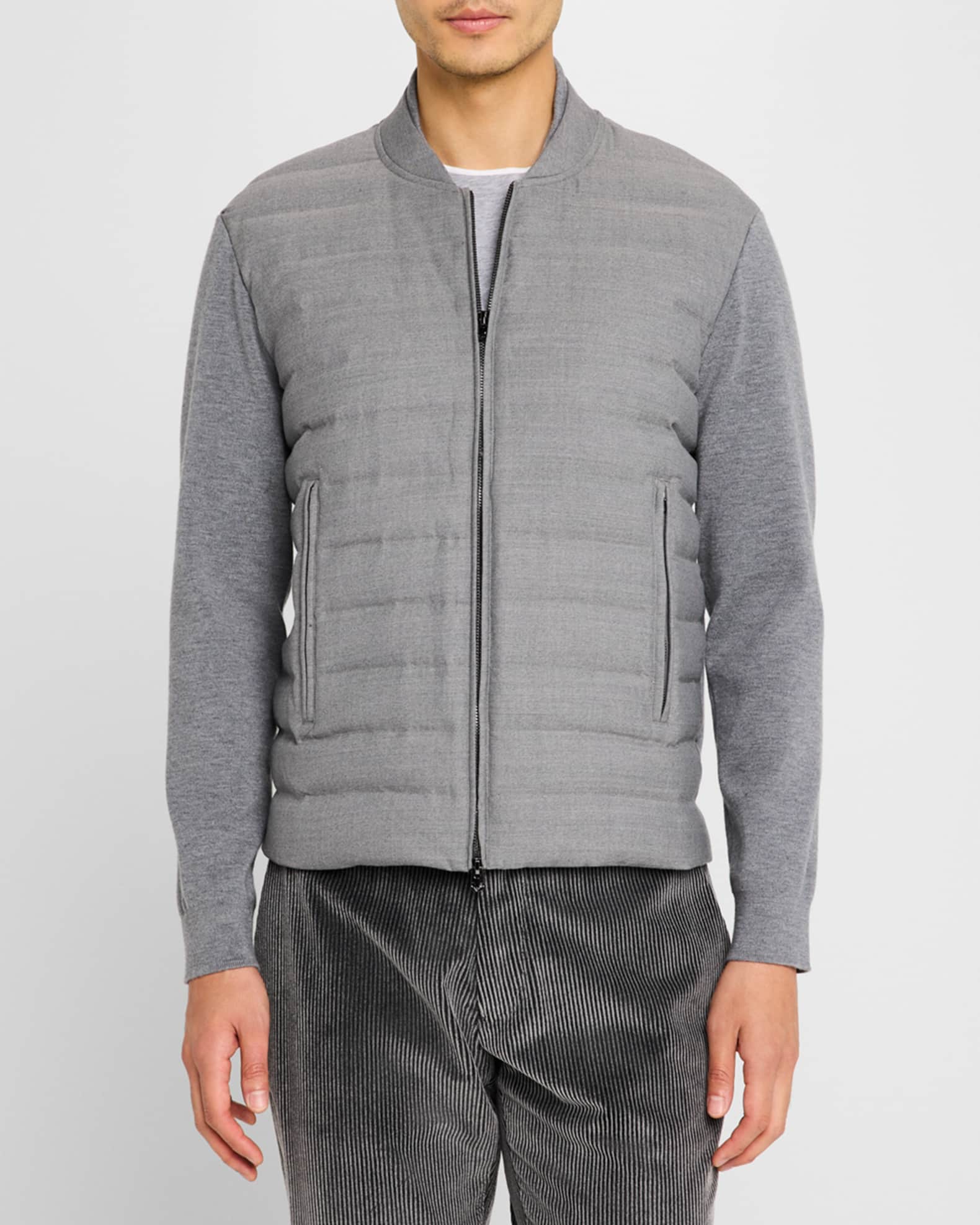 Men's Mixed Media Down Full-Zip Jacket