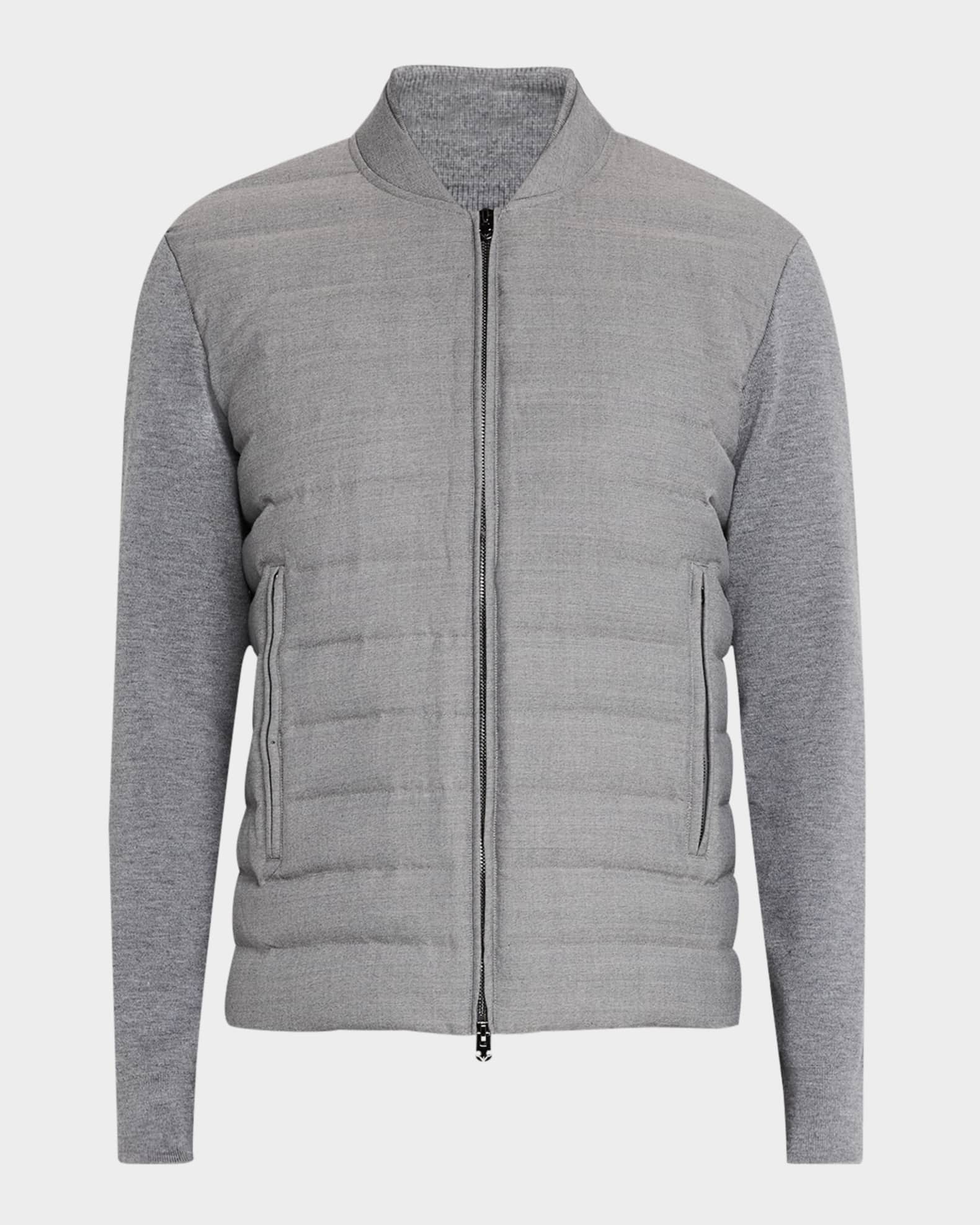 Men's Mixed Media Down Full-Zip Jacket
