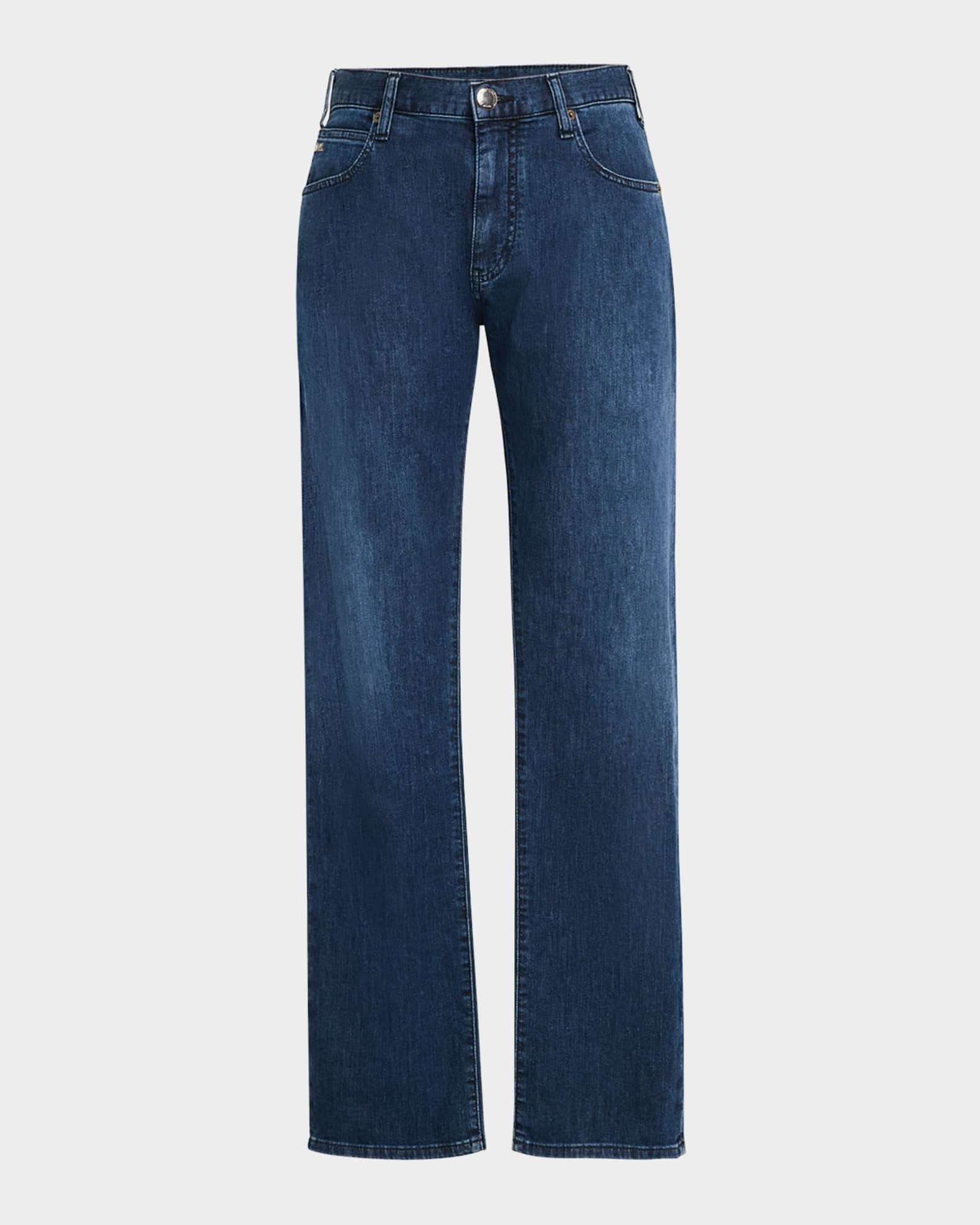 Men's Washed Denim Five-Pocket Pants 0