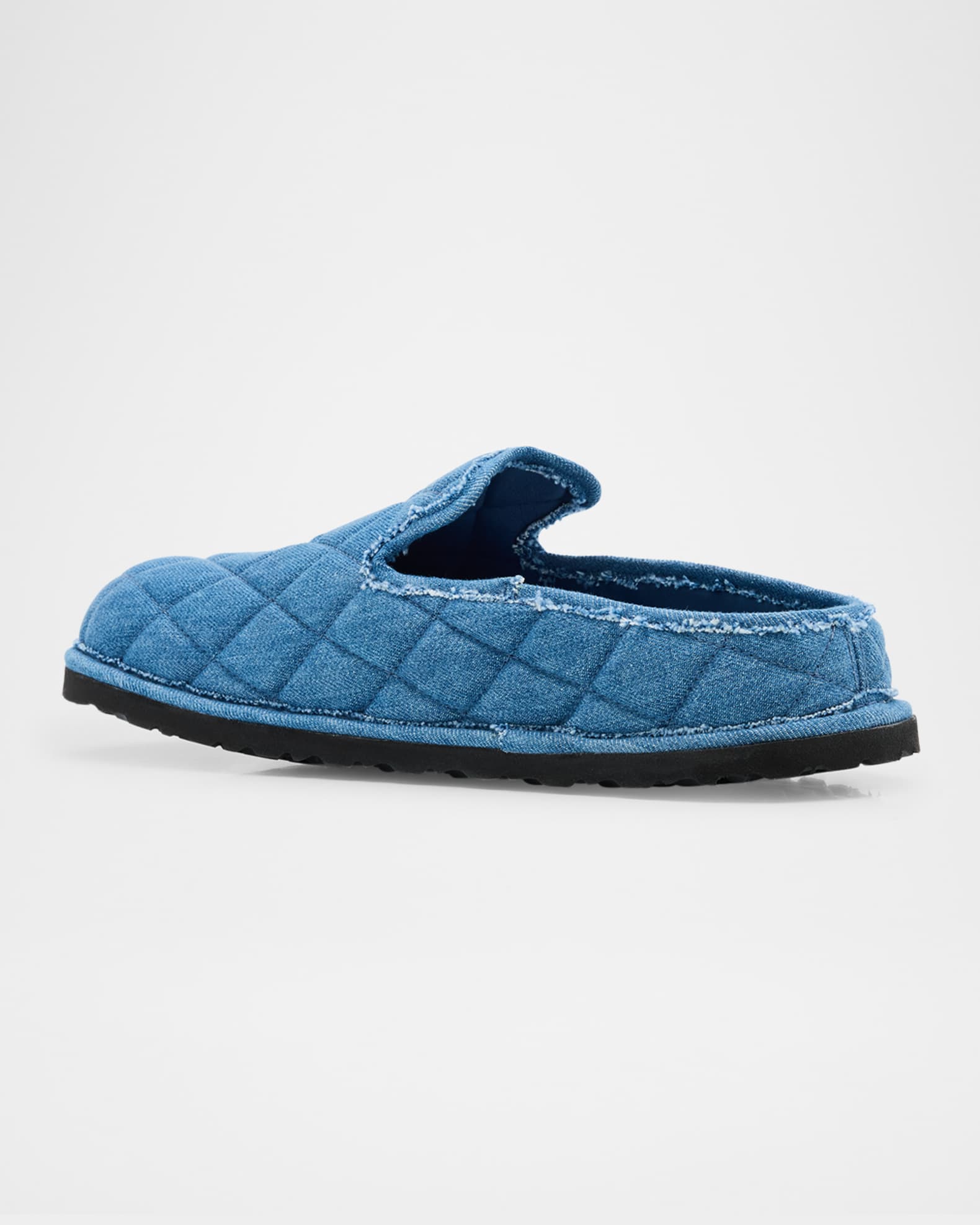 Eliscu Quilted Denim Slide Mules 1