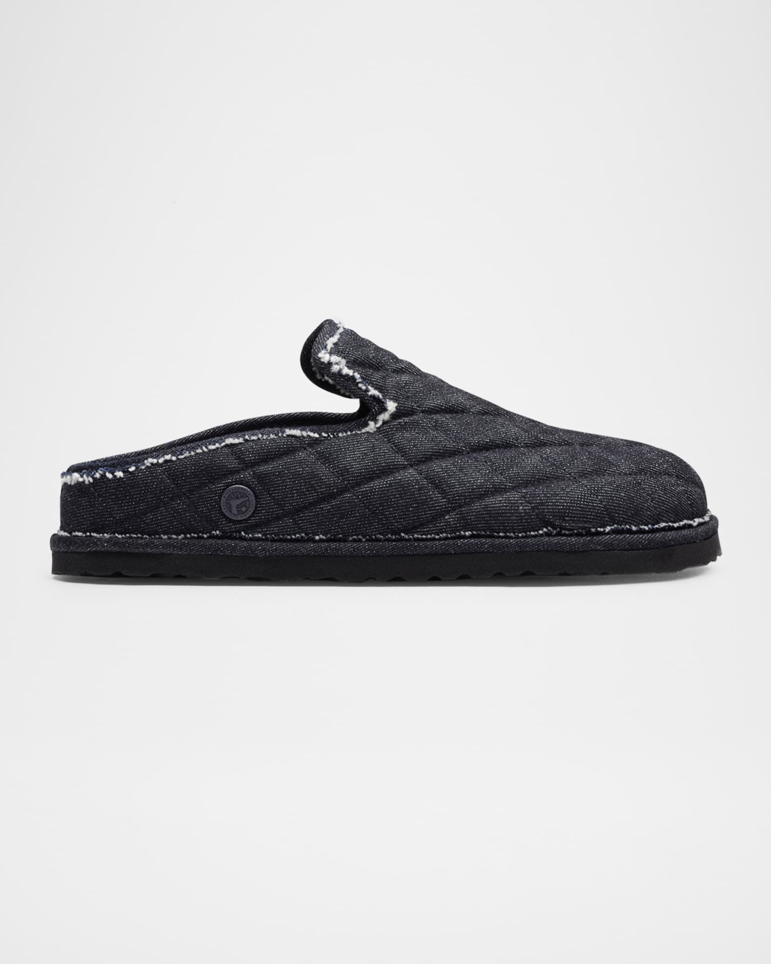 Eliscu Quilted Denim Slide Mules 0