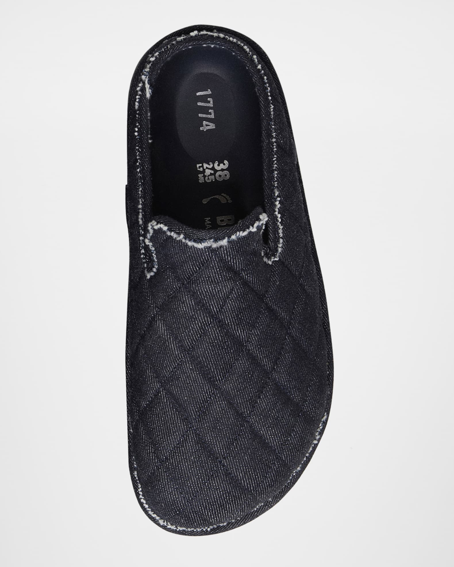 Eliscu Quilted Denim Slide Mules 1