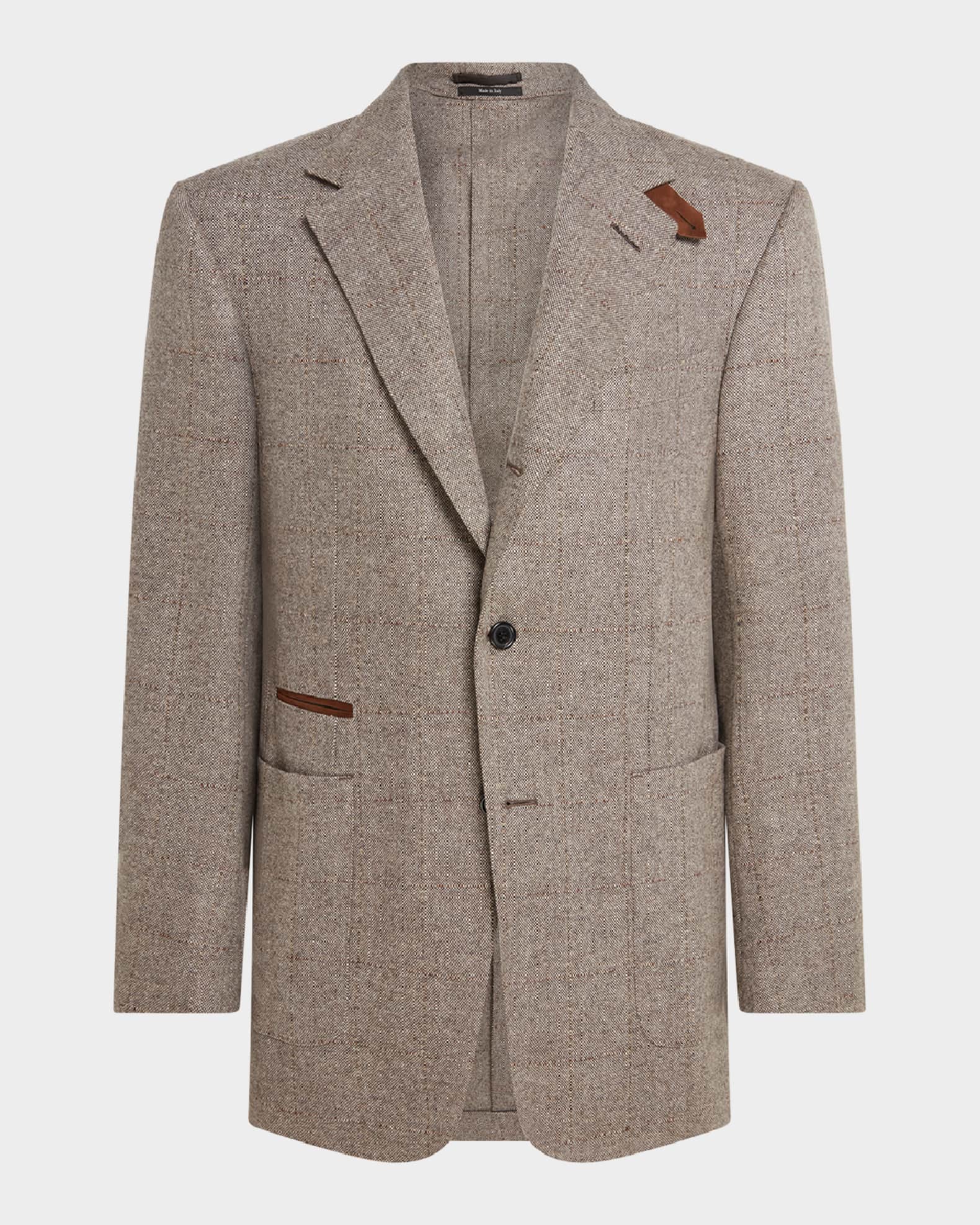 Men's Wool and Cashmere Check Sport Coat 0