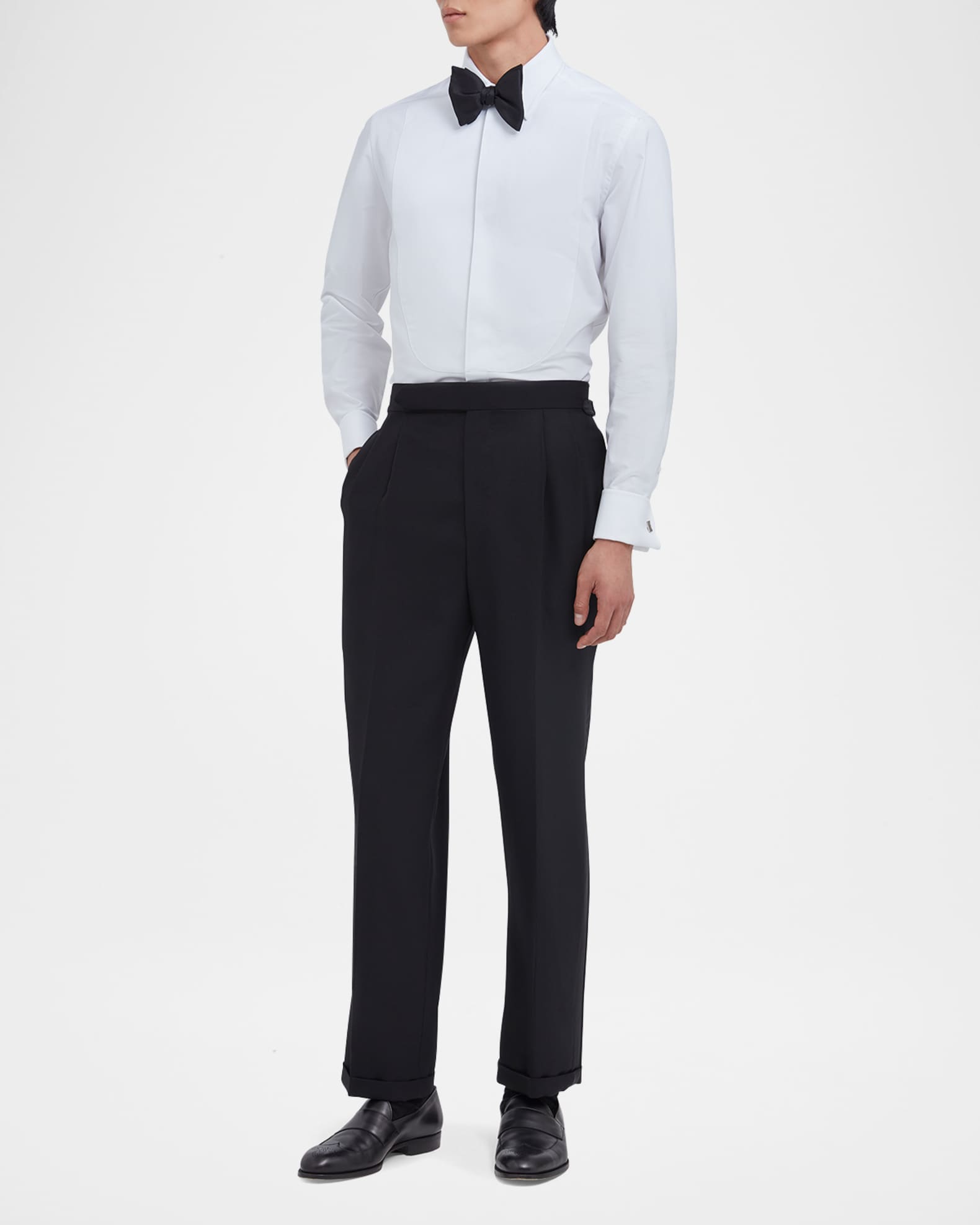 Men's Cotton Oxford Bib-Front Dress Shirt 1