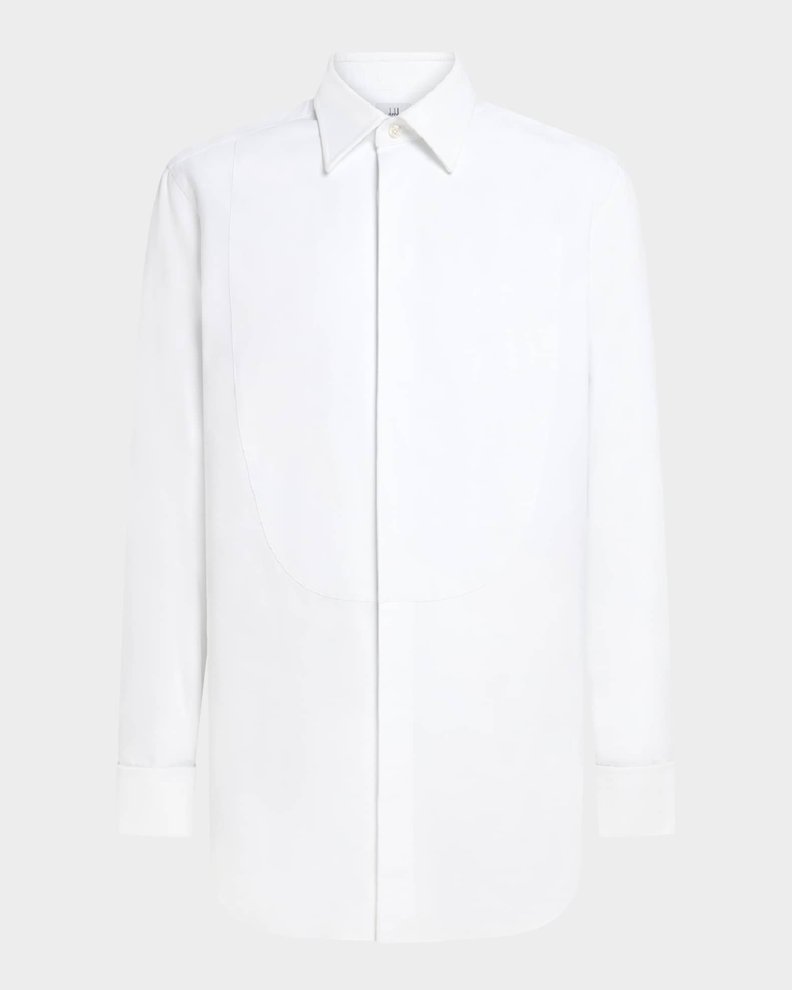 Men's Cotton Oxford Bib-Front Dress Shirt 0