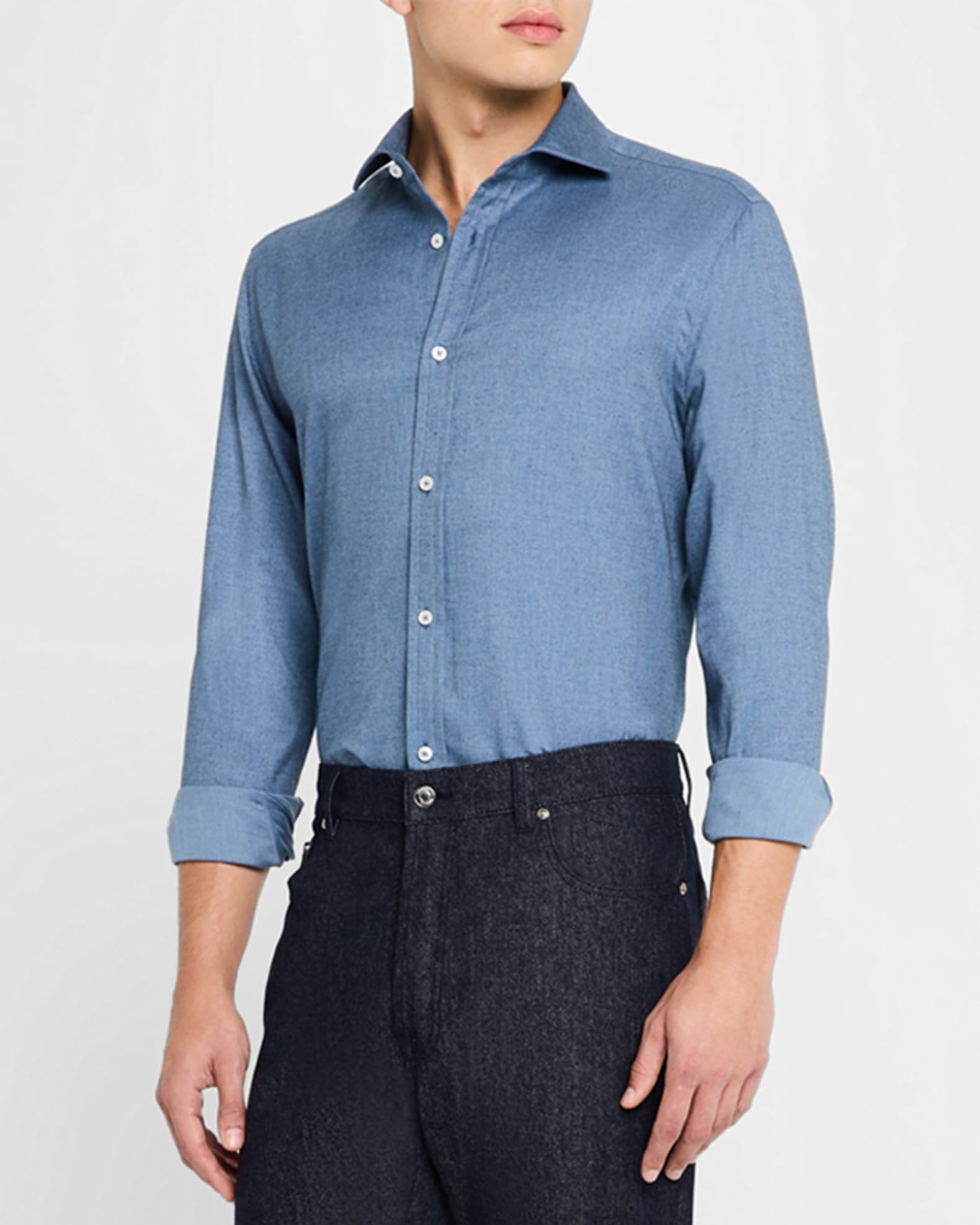 Men's Cotton Twill Sport Shirt 1