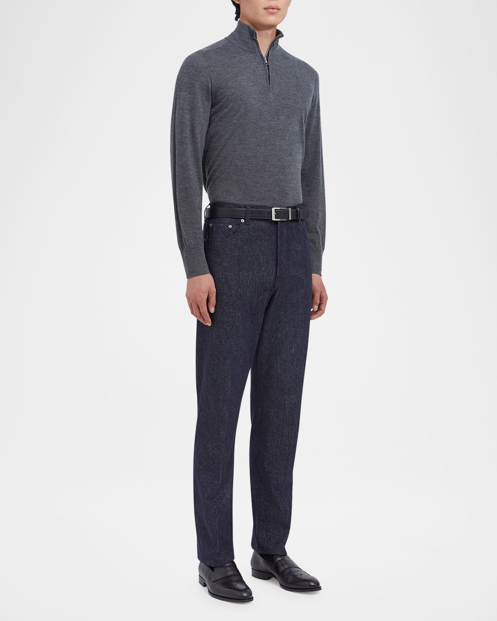Men's Straight-Leg Denim 5-Pocket Pants 1