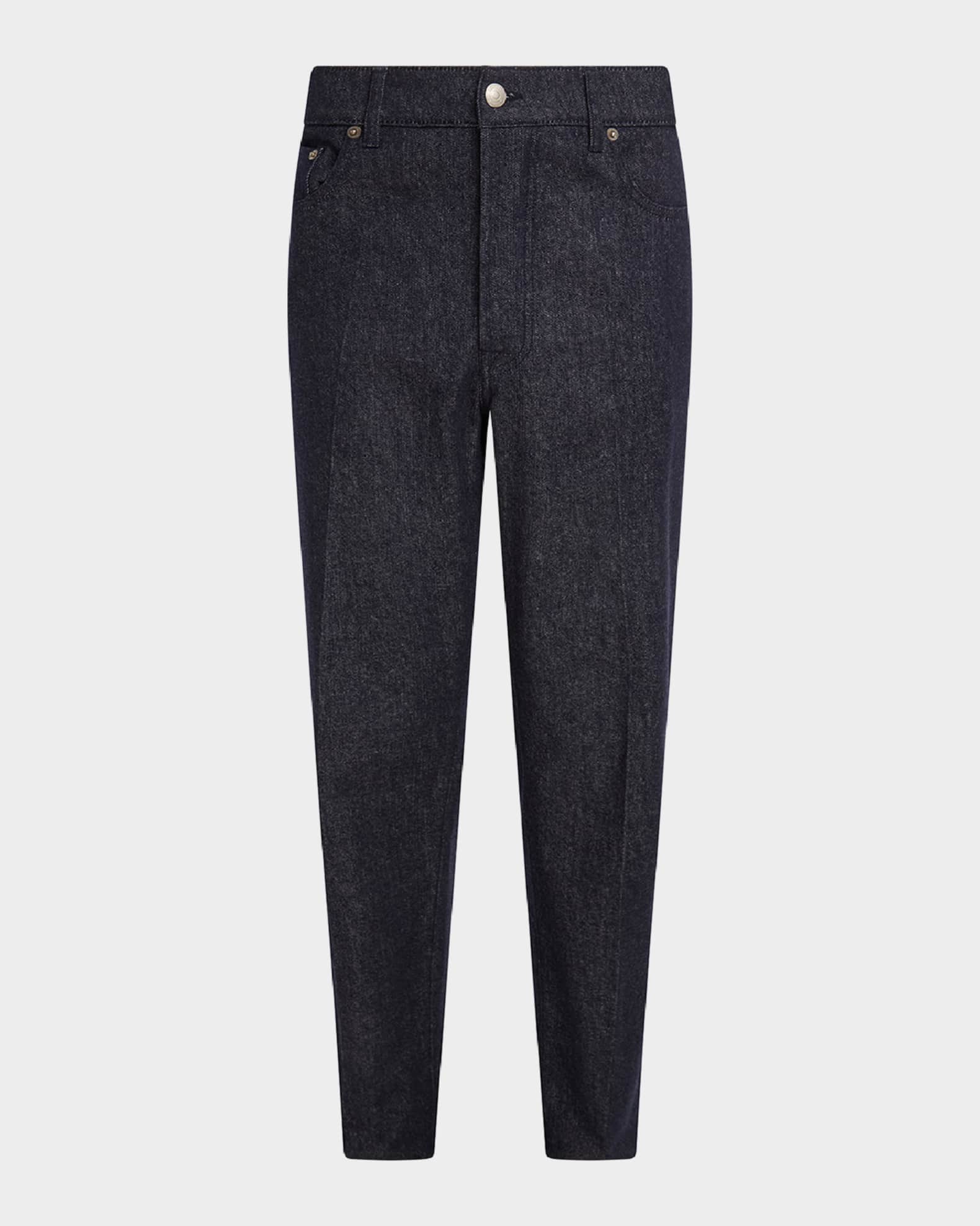 Men's Straight-Leg Denim 5-Pocket Pants 0