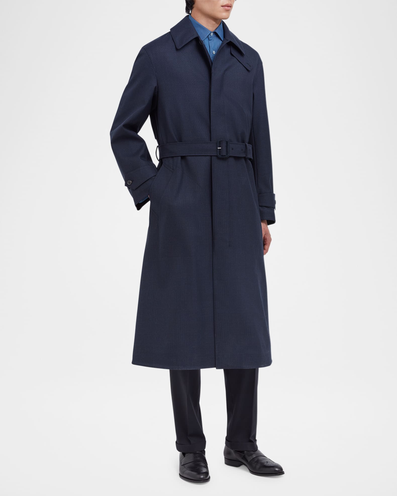 dunhill Men s Bonded Wool Trench Coat Neiman Marcus