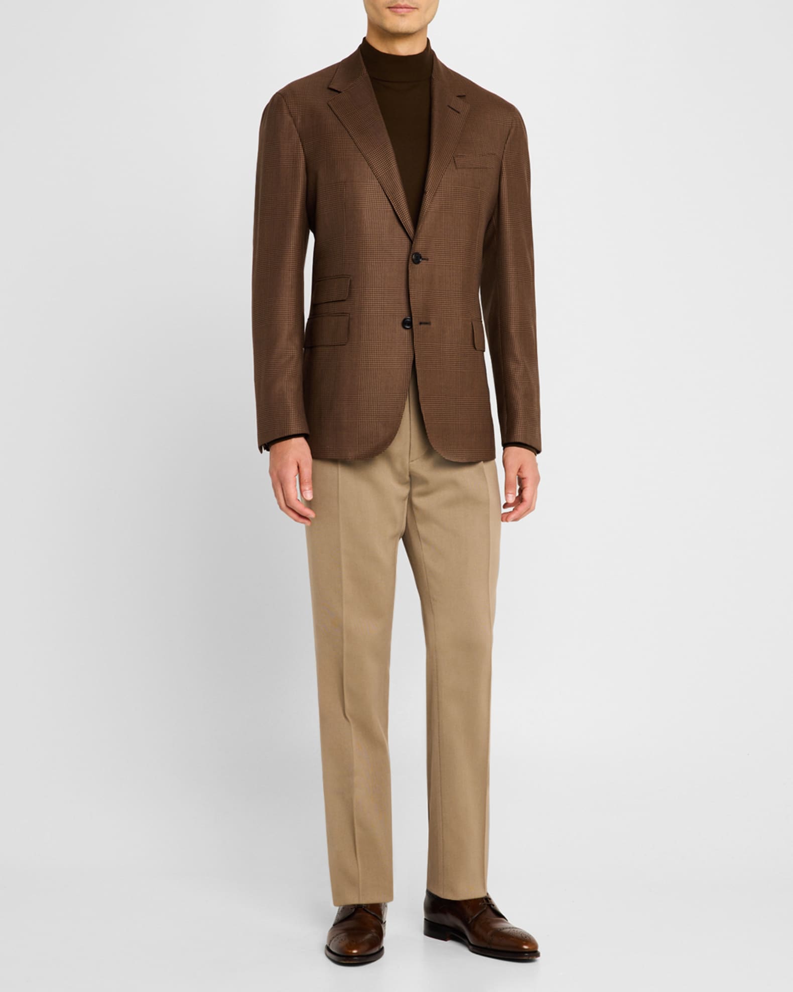 Men's Wool and Cashmere Glen Check Sport Coat