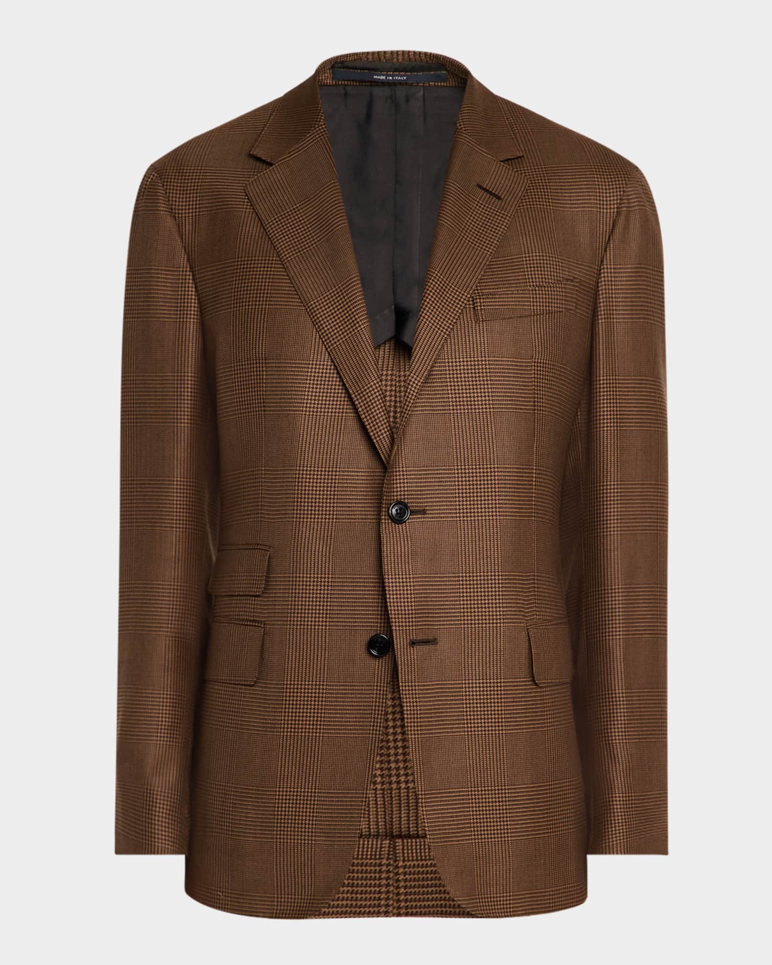 Men's Wool and Cashmere Glen Check Sport Coat