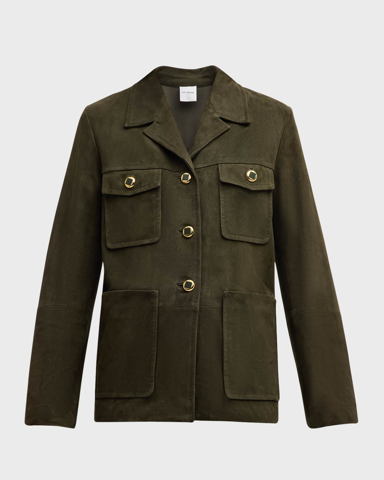 St. John Double Face Suede Jacket Neiman Marcus
