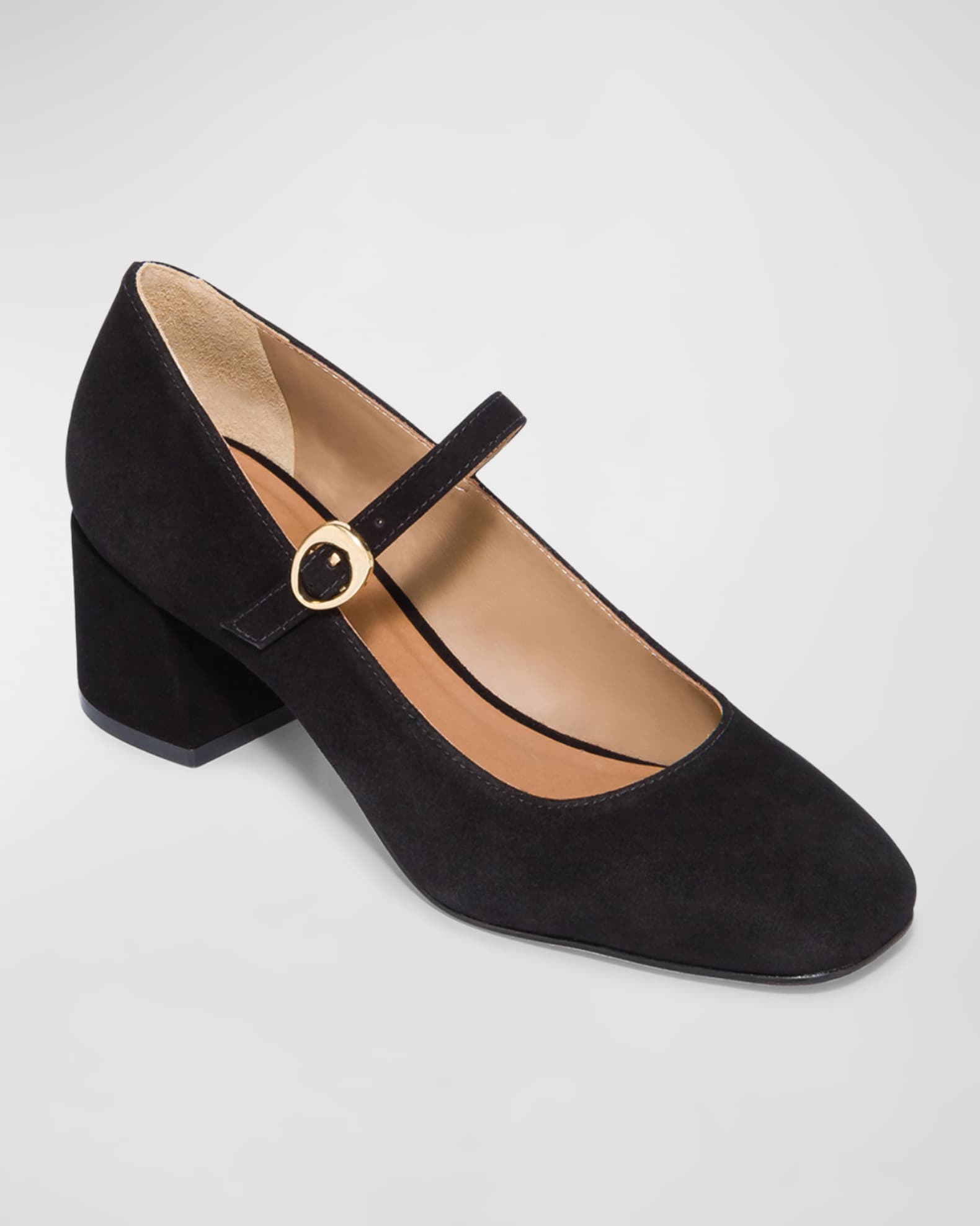 Ancona Suede Mary Jane Pumps 1