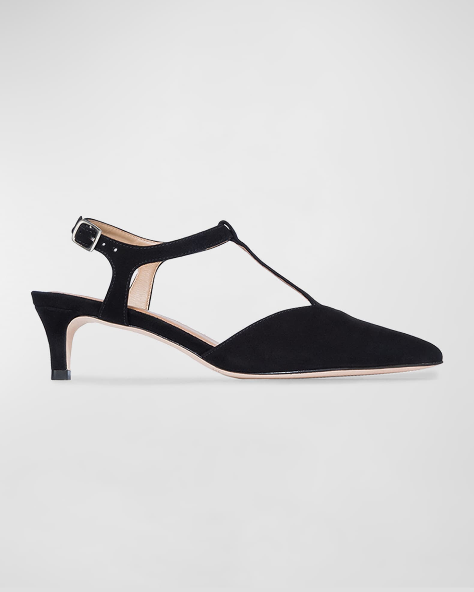 Malta Suede T-Strap Pumps 0
